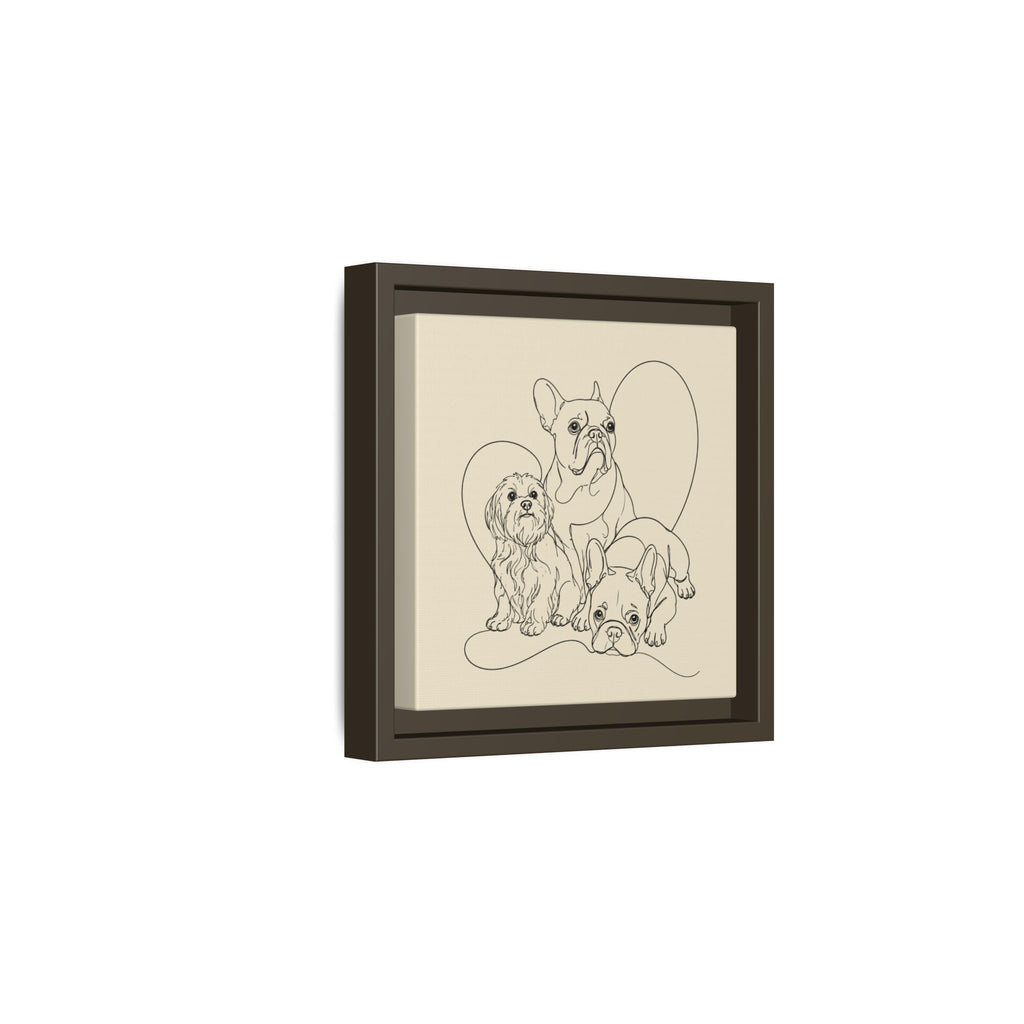 Frenchie Matte Canvas, Framed (Multi-color)