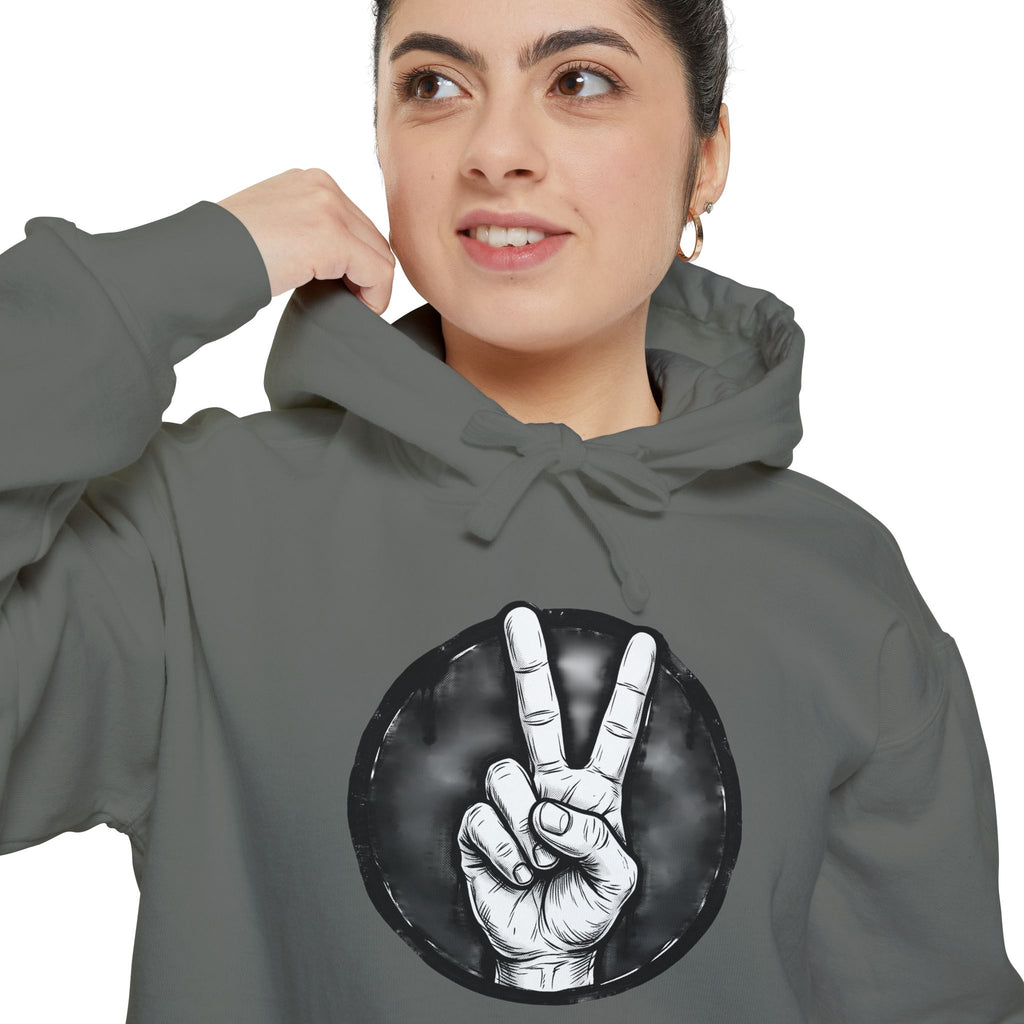 Peace Sign bulldog Hoodie "Explaining Why I Am Right"—  Graphic Pullover