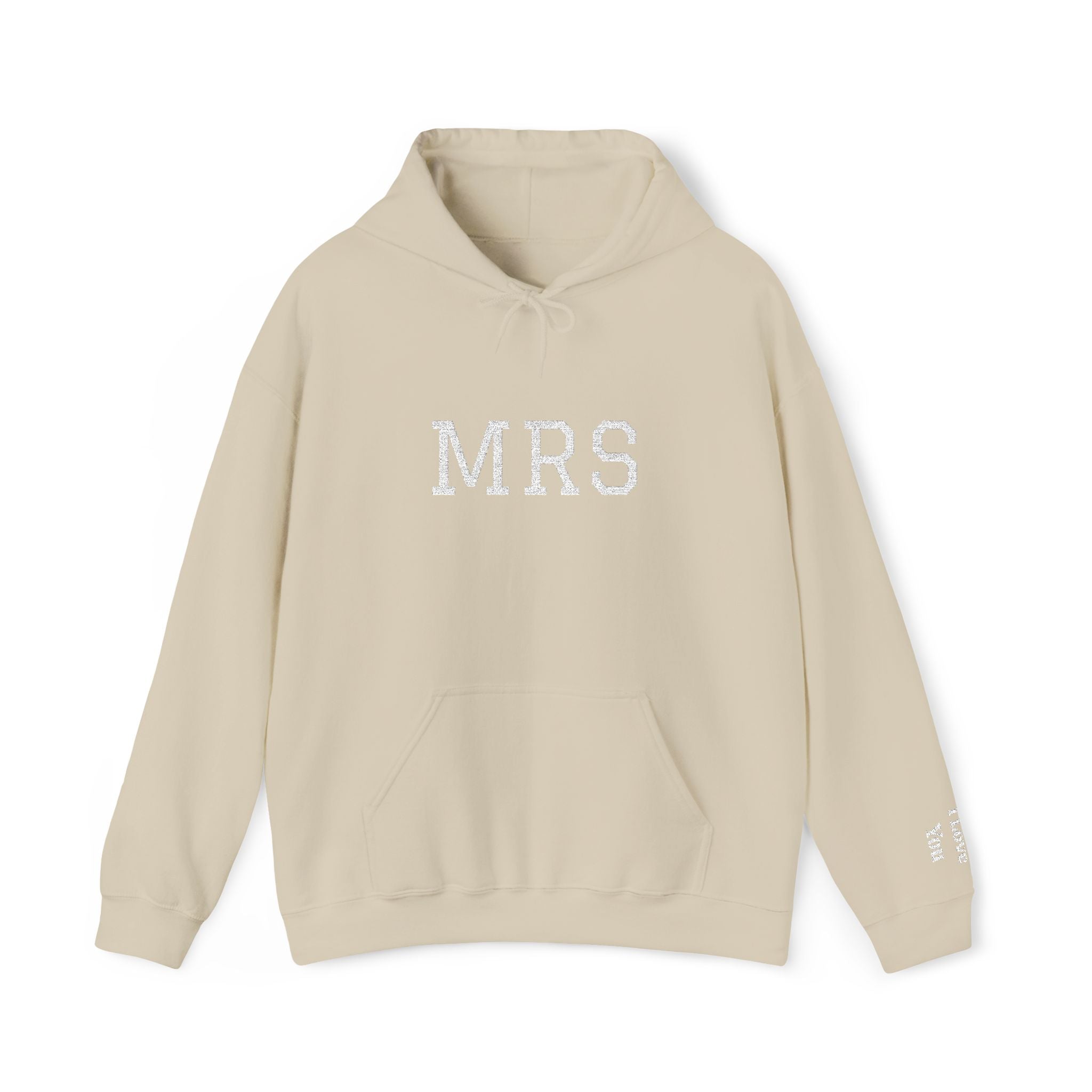 Hoodie — Floral 'MRS' Bride Bridal Pullover