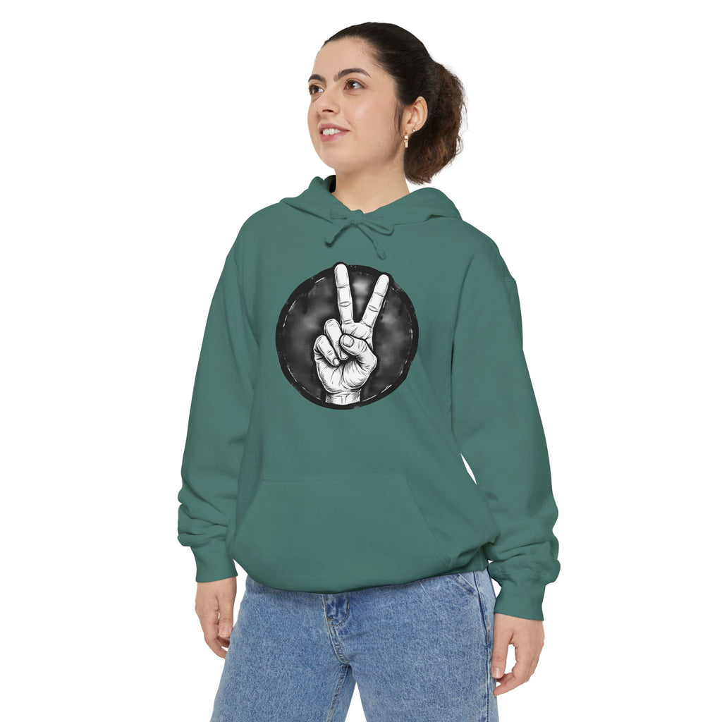 Peace Sign bulldog Hoodie "Explaining Why I Am Right"—  Graphic Pullover