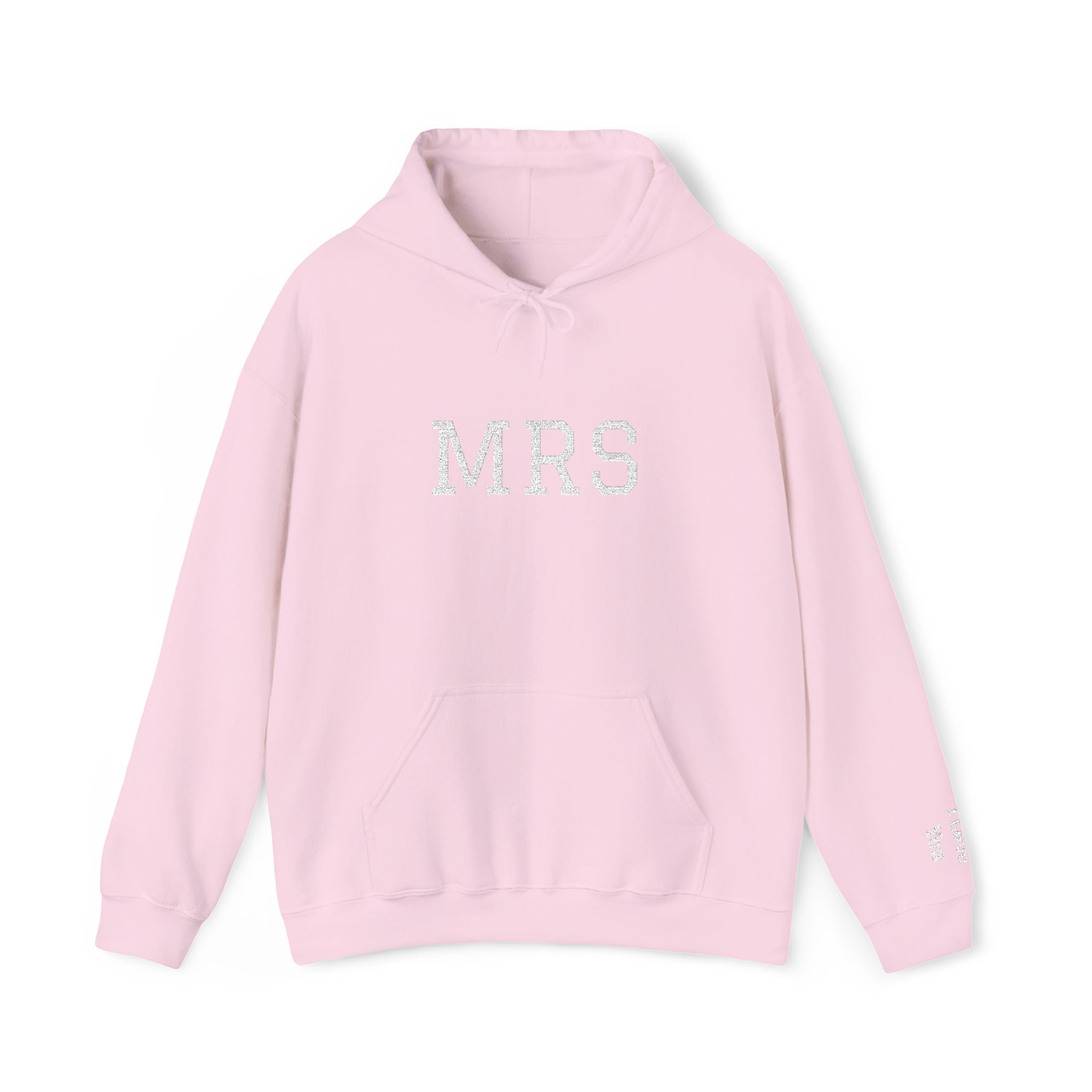Hoodie — Floral 'MRS' Bride Bridal Pullover