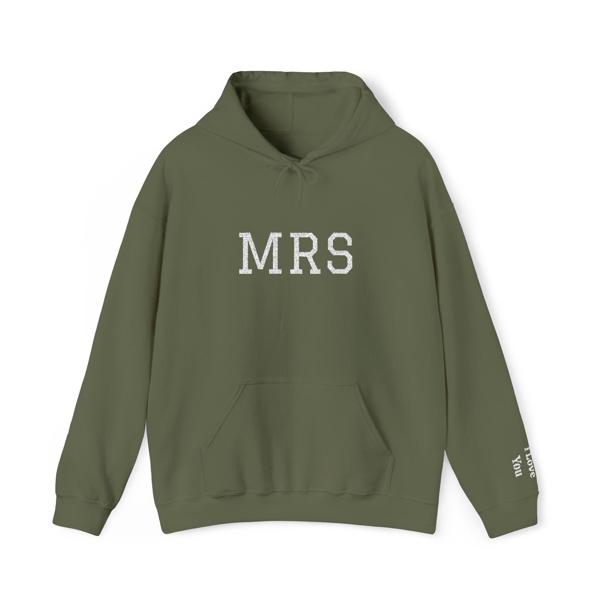 Hoodie — Floral 'MRS' Bride Bridal Pullover
