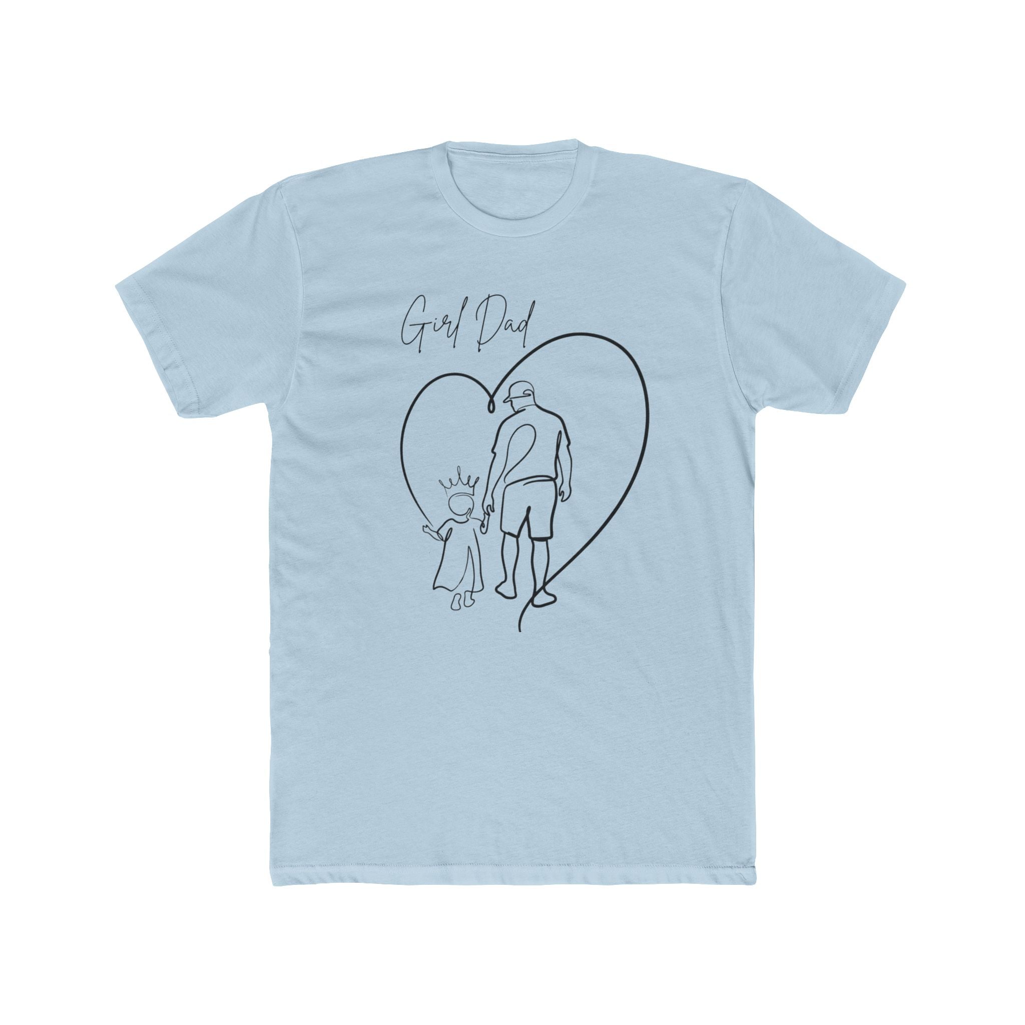 T-Shirt — Girl Dad Line Art Tee (Father & Daughter Heart Design)