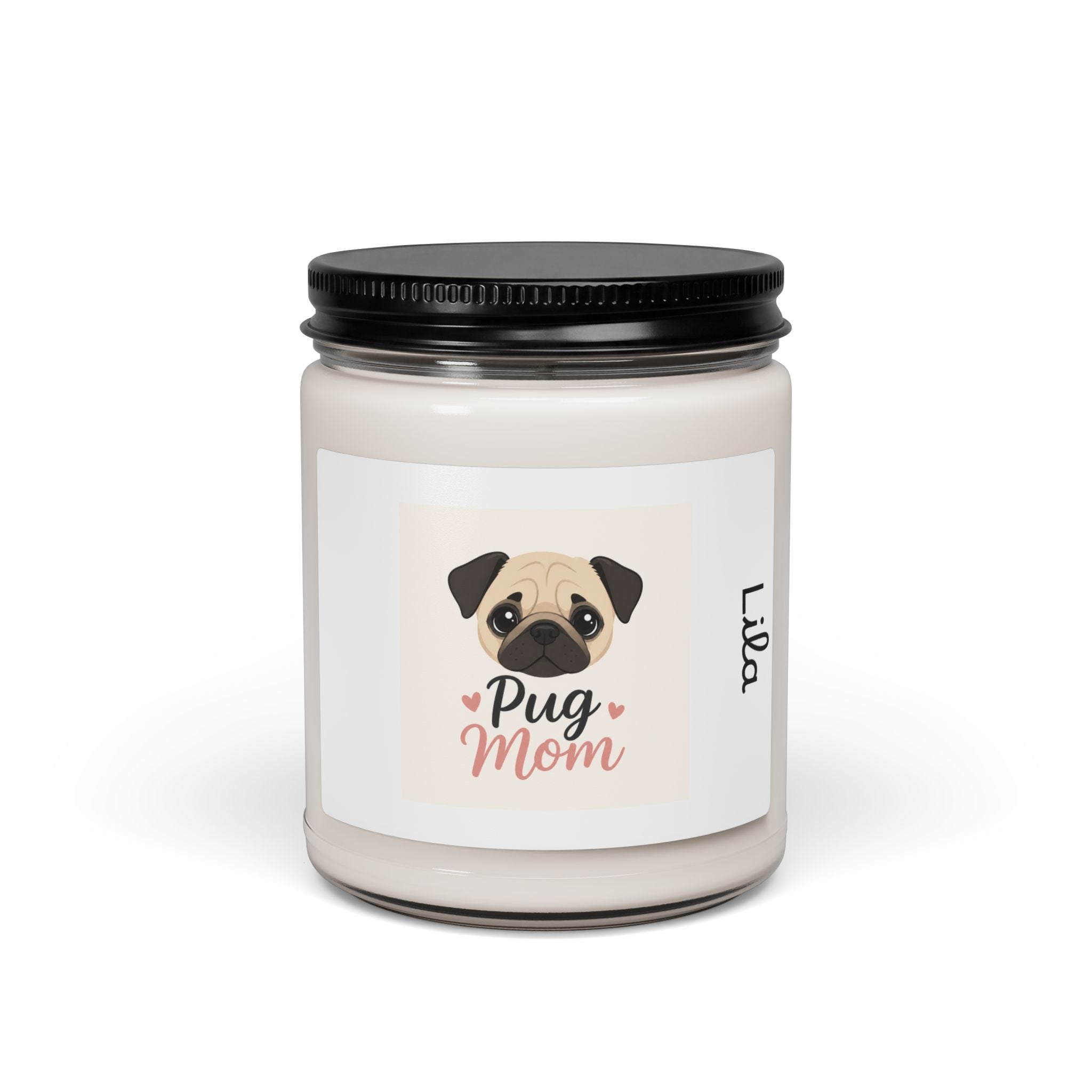 Pug Mom Scented Soy Candle — 9oz Gift for Pug Lovers