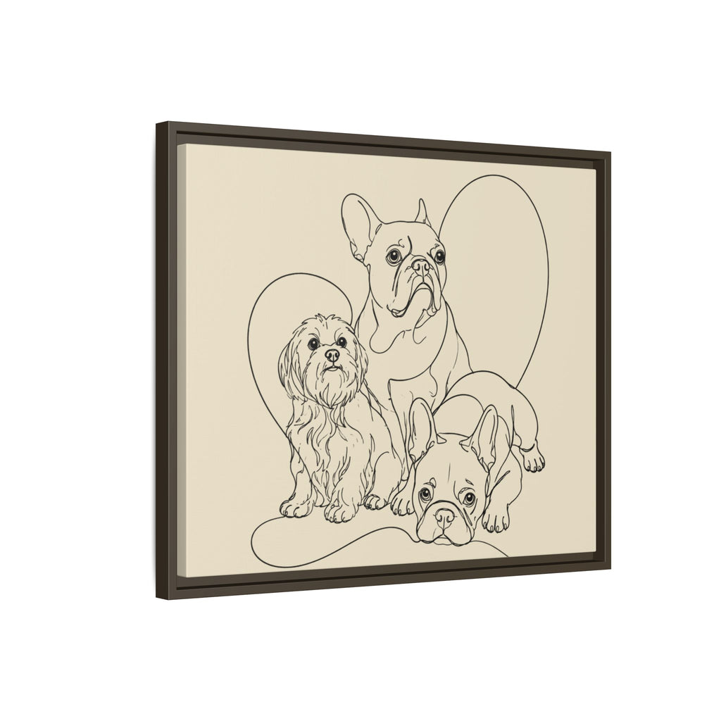 Frenchie Matte Canvas, Framed (Multi-color)