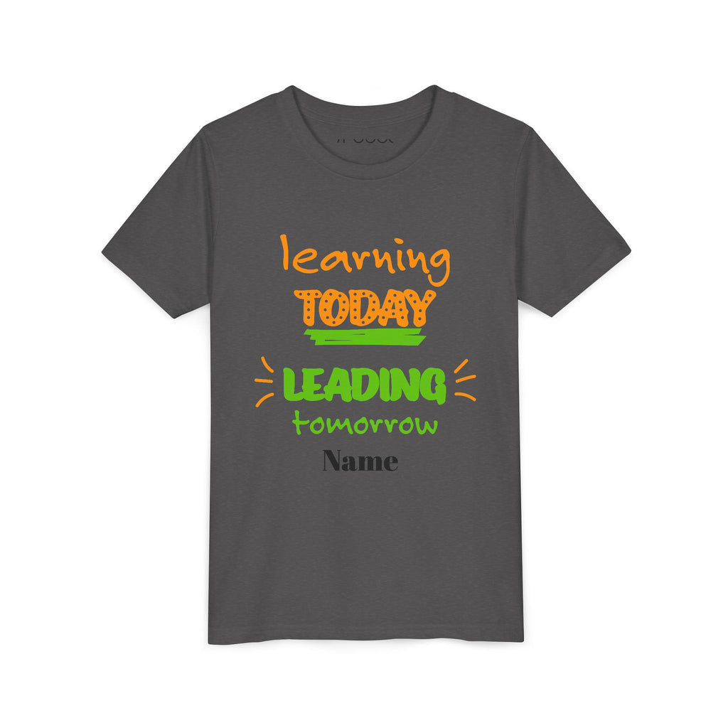 Personalized Youth Tee - Learning Today Leading Tomorrow