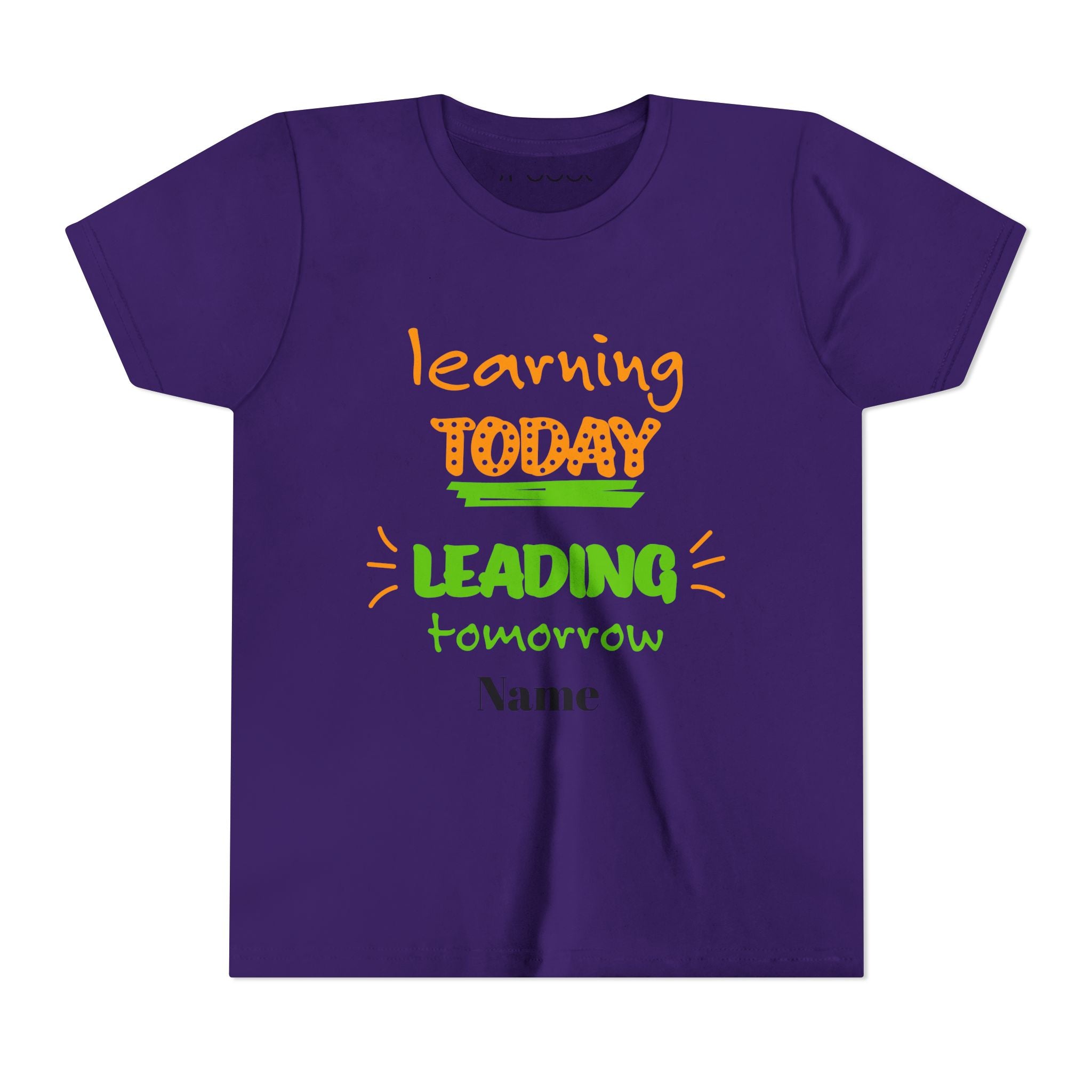 Personalized Youth Tee - Learning Today Leading Tomorrow
