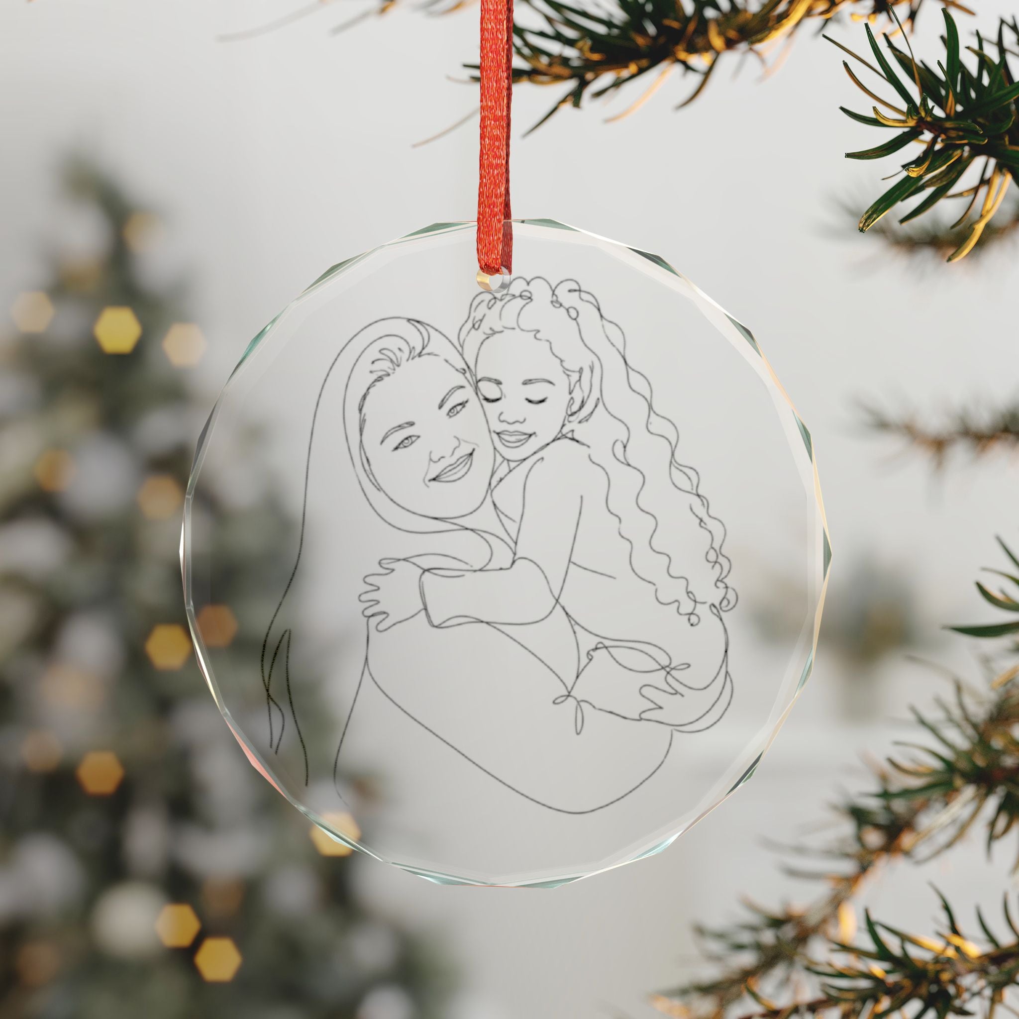 Personalized Glass Ornament, Single
