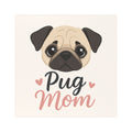 Pug Mom Car Magnet — Cute Pug Face Magnetic Sticker for Dog Lovers