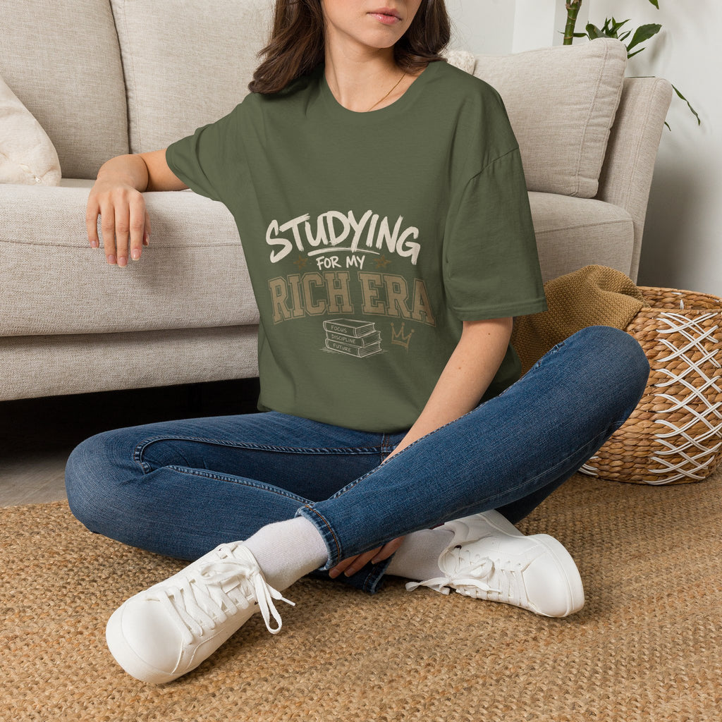 Personalized "Studying For My Rich Era", "Fear Less Do More" comfortable unisex T-Shirt