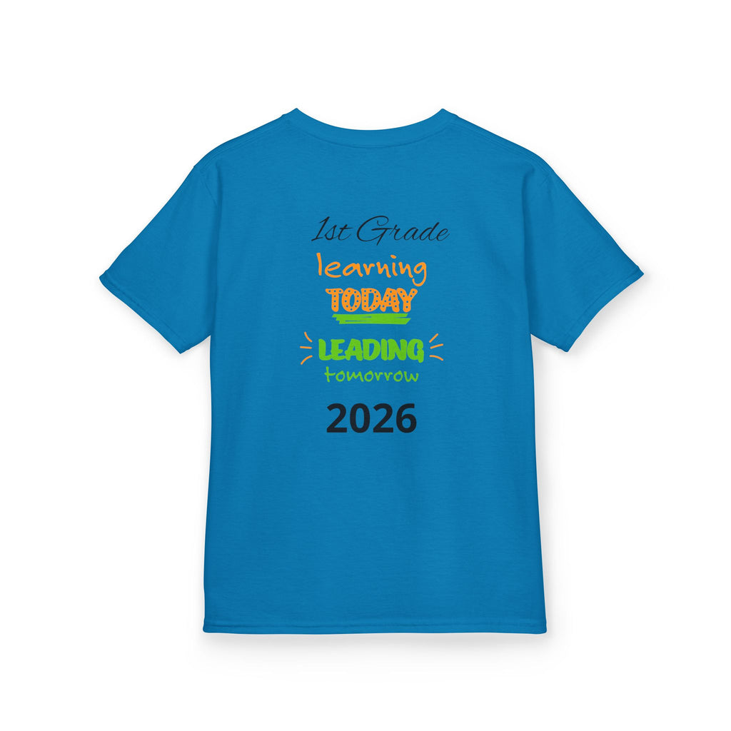 Kids 'Boss' Personalized T‑Shirt — Colorful Crayon Design (Custom Name)
