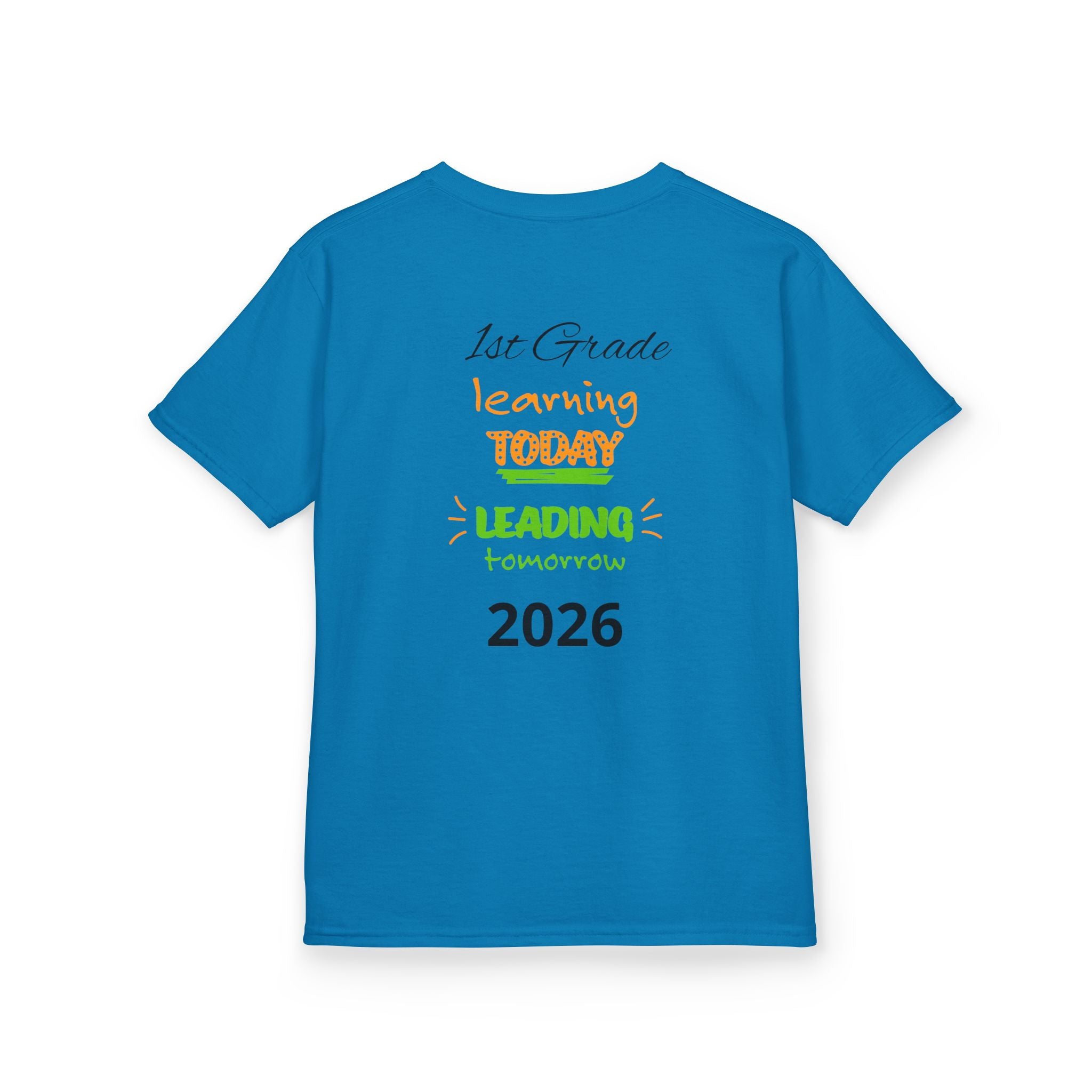 Kids 'Boss' Personalized T‑Shirt — Colorful Crayon Design (Custom Name)