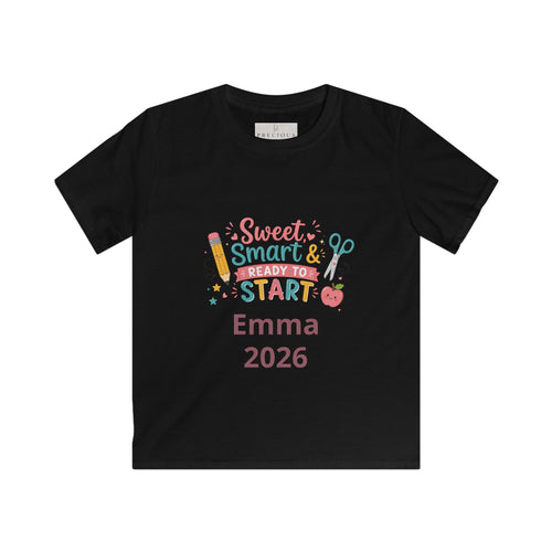 Back to School Personalized Kids Tee — "Sweet, Smart & Ready to Start" Personalized First Day of School Shirt (Name + Year)