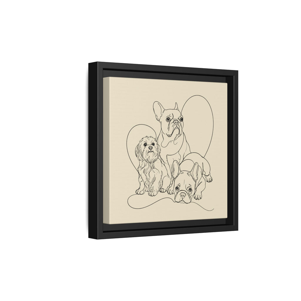 Frenchie Matte Canvas, Framed (Multi-color)