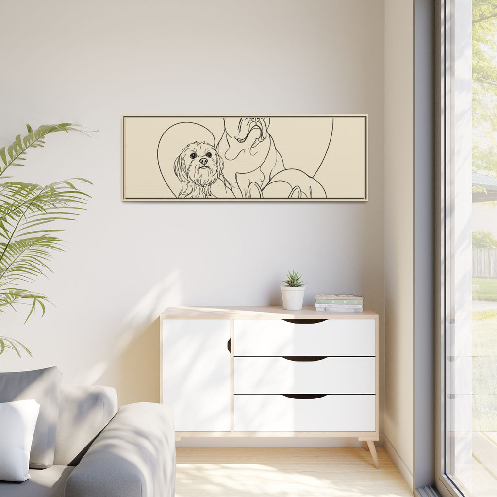 Frenchie Matte Canvas, Framed (Multi-color)
