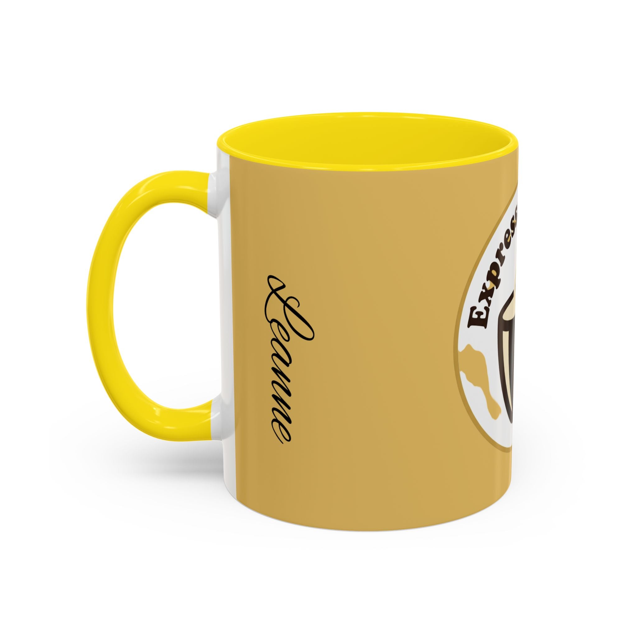 Personalized Espresso Yourself Accent Coffee Mug - Funny Coffee Lover Gift (11/15oz)