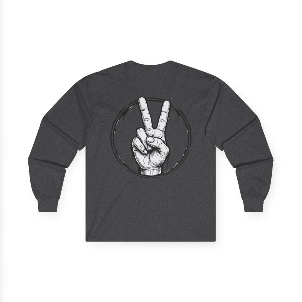 Funny Bulldog Peace Long Sleeve Tee — "I'm Not Arguing, I'm Explaining Why I'm Right"