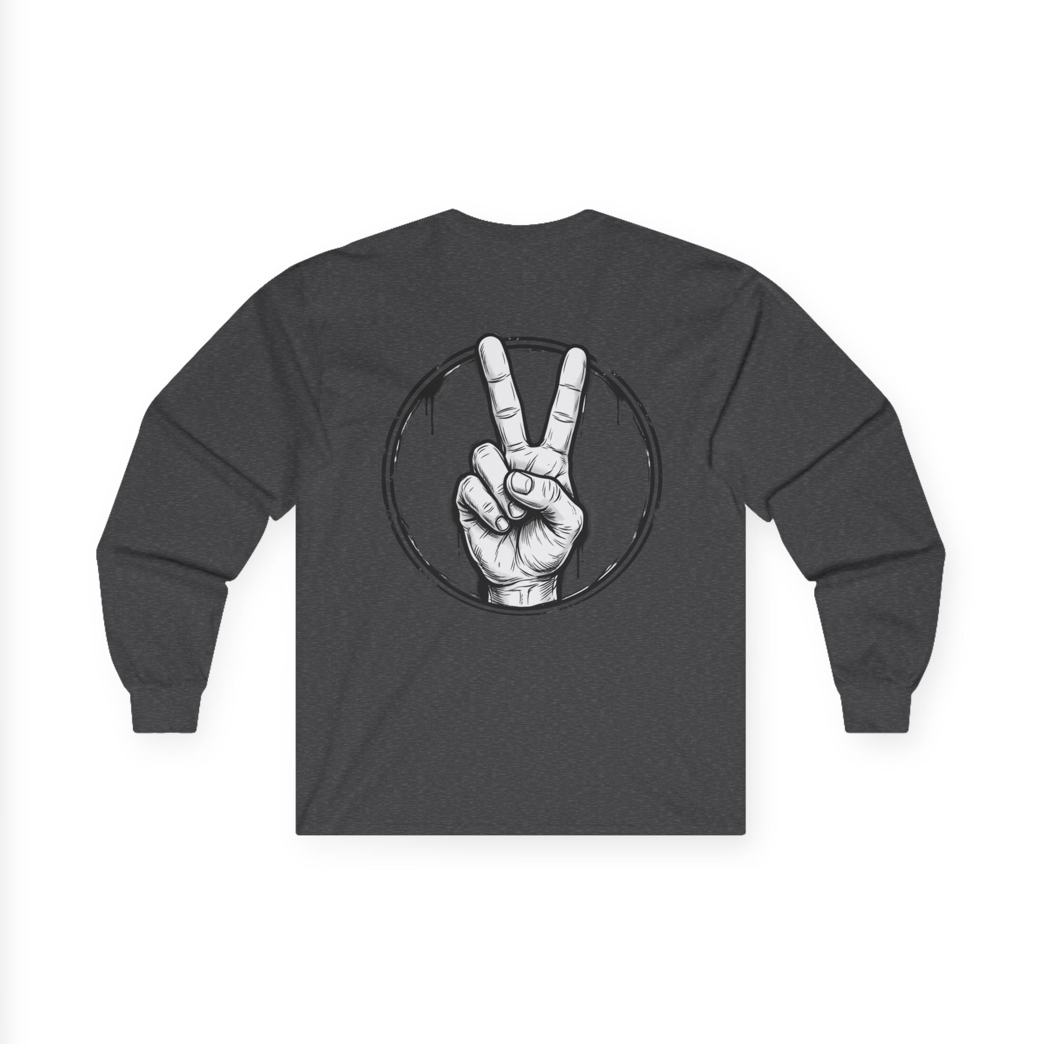 Funny Bulldog Peace Long Sleeve Tee — "I'm Not Arguing, I'm Explaining Why I'm Right"