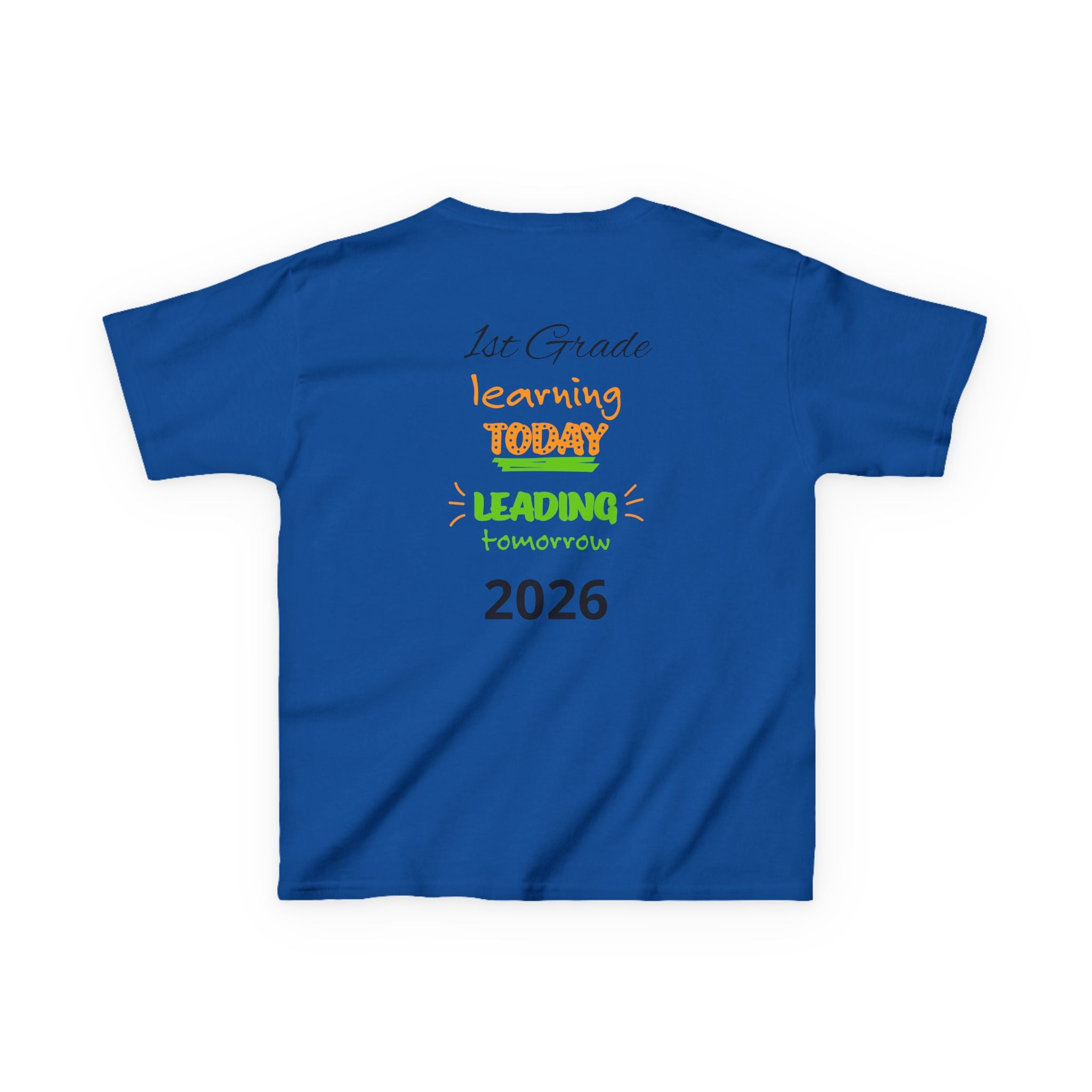 Kids 'Boss' Personalized T‑Shirt — Colorful Crayon Design (Custom Name)