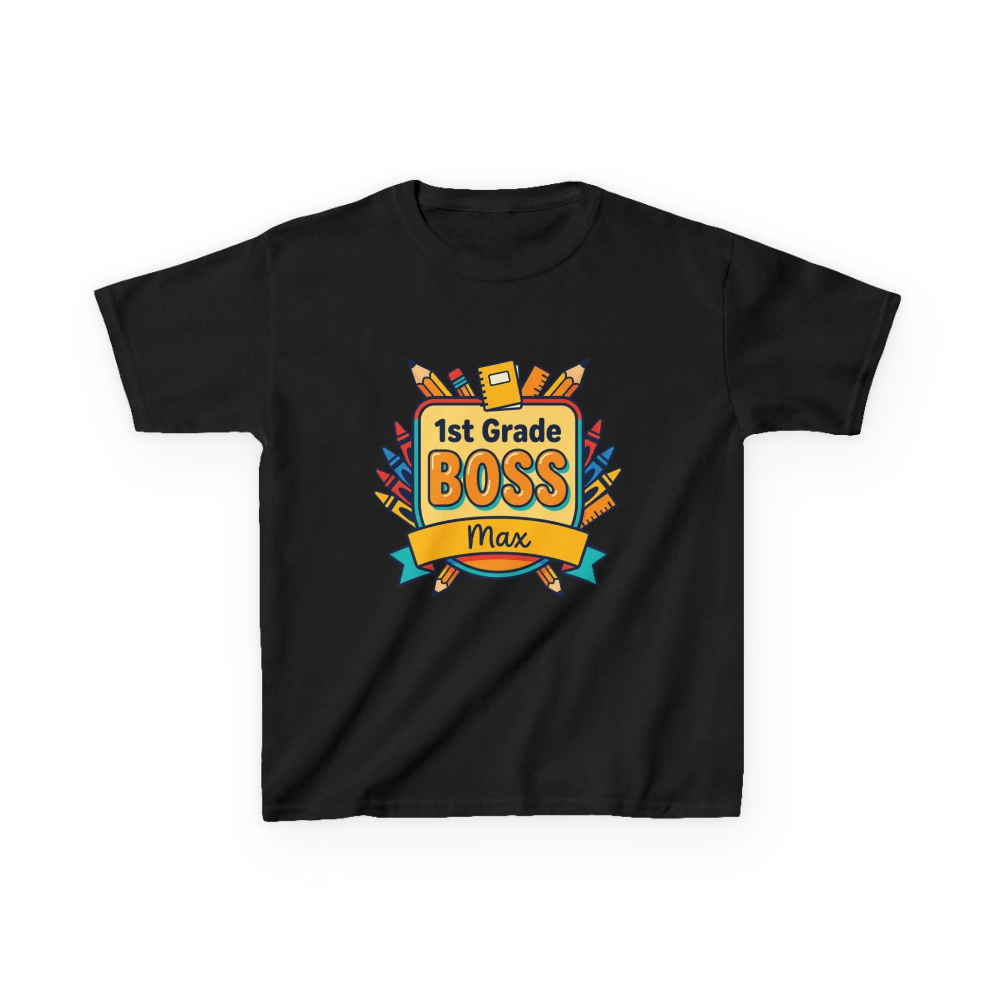 Kids Tee —  Back to School "BOSS" Personalized : "Learning Today, Leading Tomorrow"