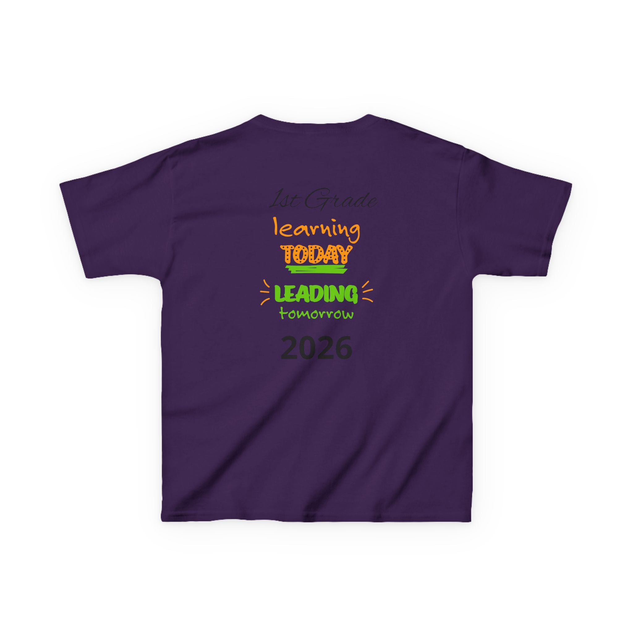 Kids 'Boss' Personalized T‑Shirt — Colorful Crayon Design (Custom Name)