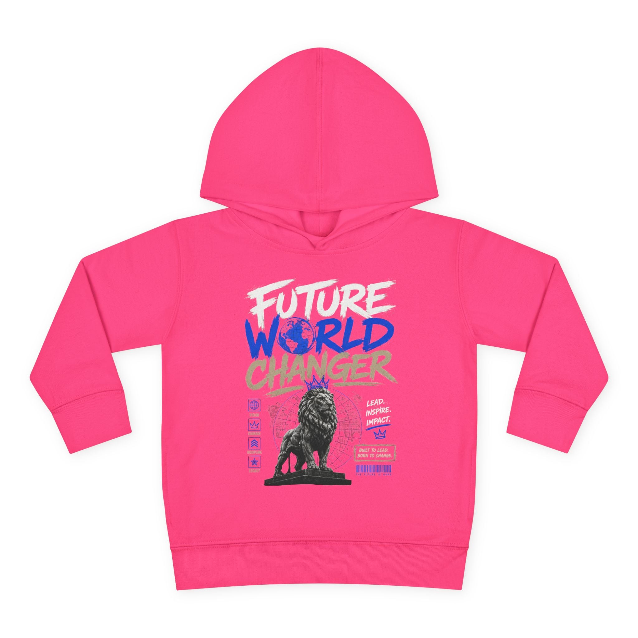Toddler Hoodie — "Future World Changer" Lion Pullover