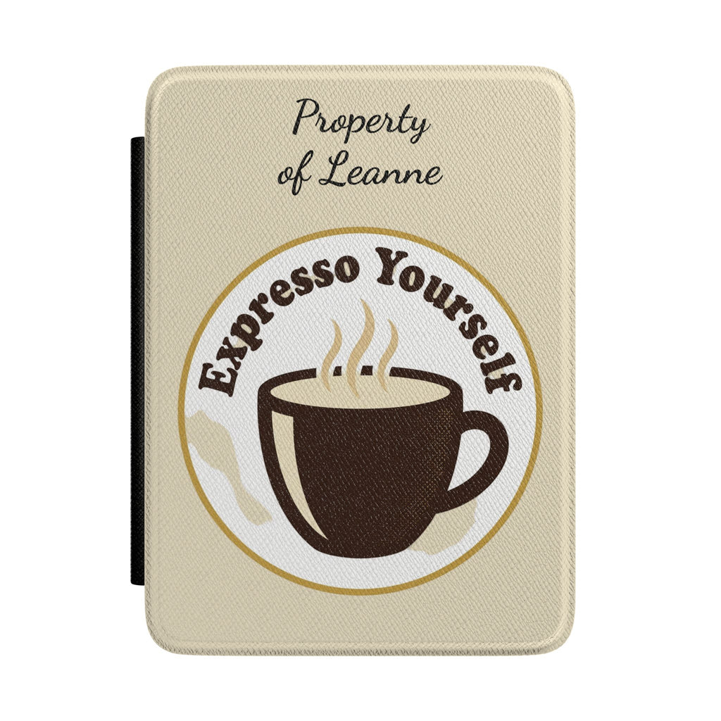 Personalized Kindle Case – "Expresso Yourself" Coffee Design