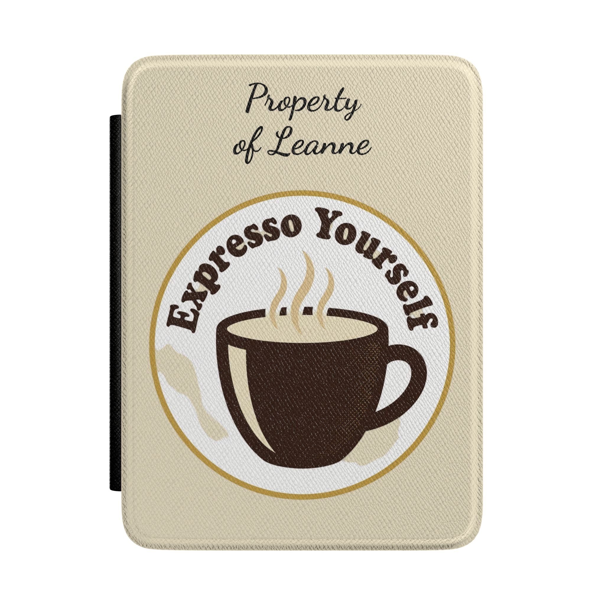 Personalized Kindle Case – "Expresso Yourself" Coffee Design