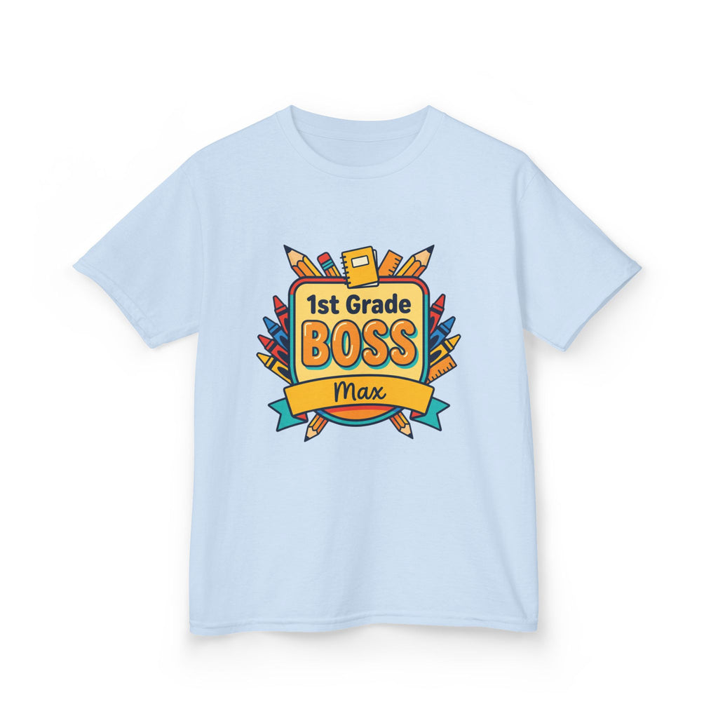 Kids Tee —  Back to School "BOSS" Personalized : "Learning Today, Leading Tomorrow"