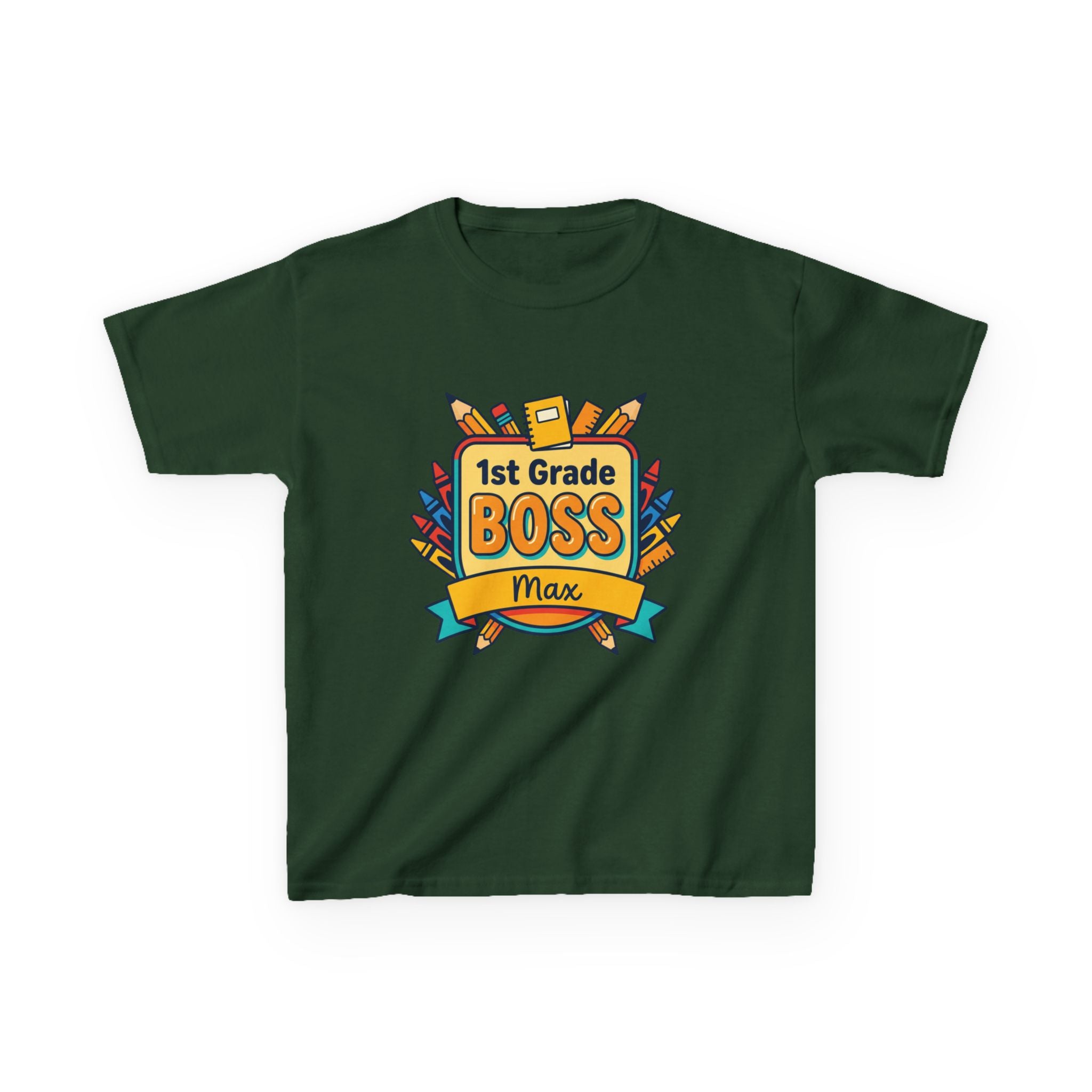 Kids Tee —  Back to School "BOSS" Personalized : "Learning Today, Leading Tomorrow"