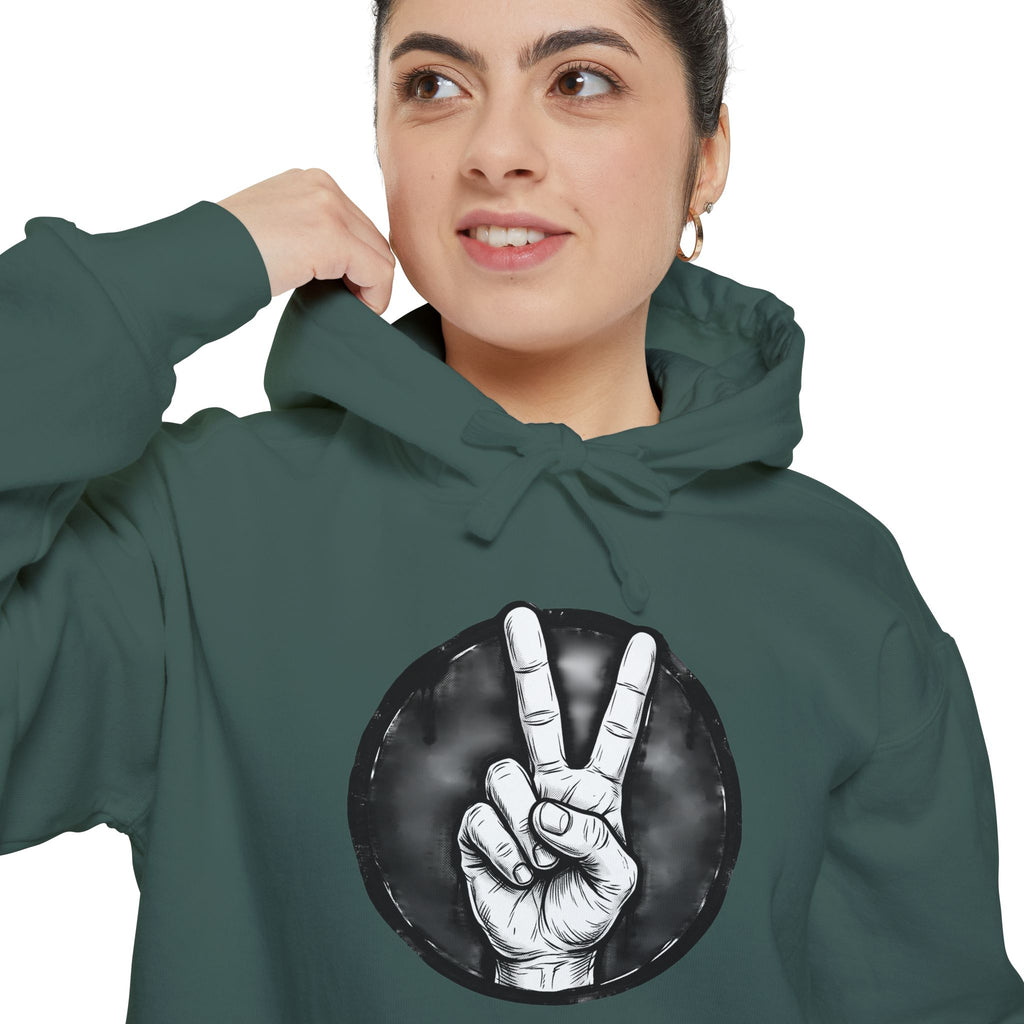 Peace Sign bulldog Hoodie "Explaining Why I Am Right"—  Graphic Pullover