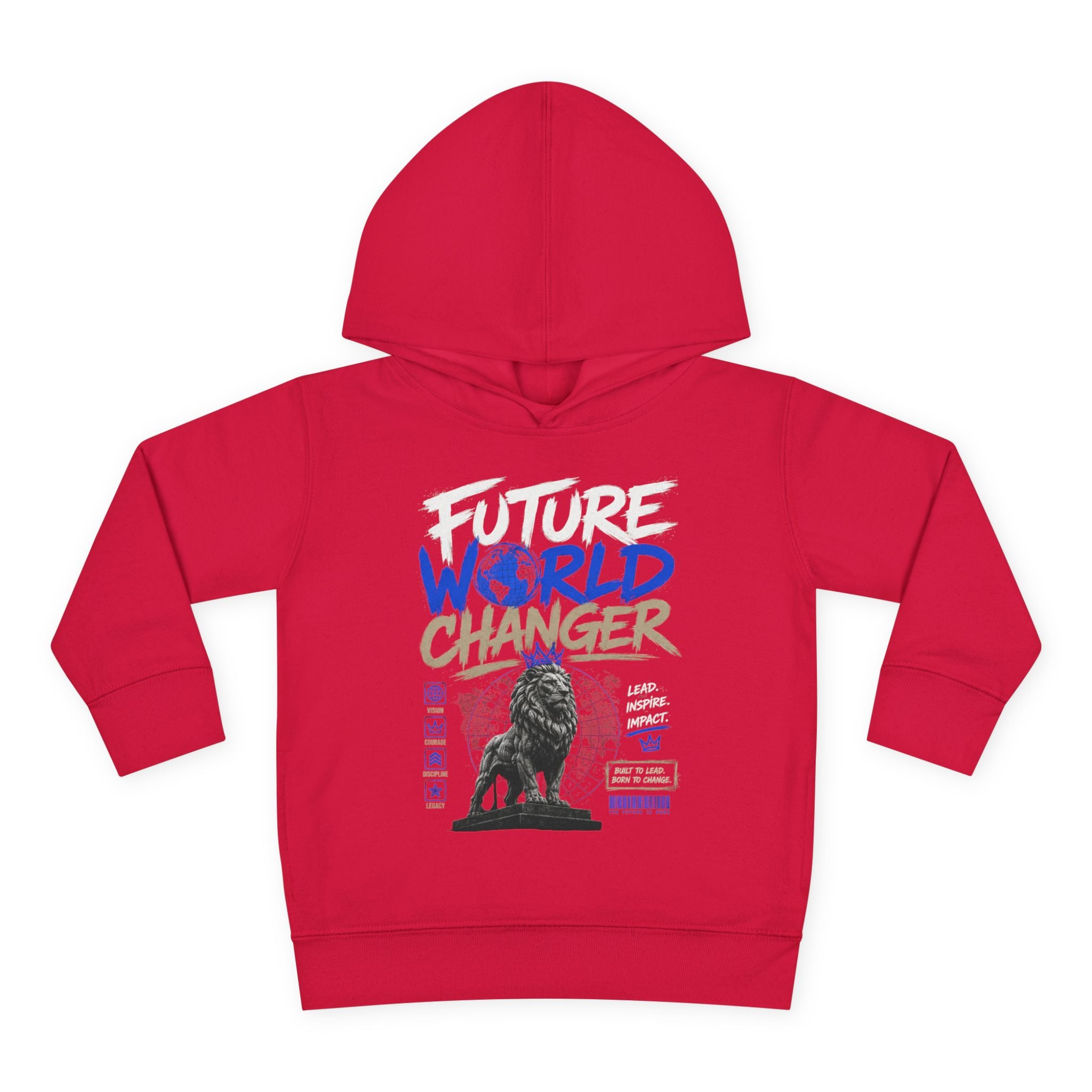 Toddler Hoodie — "Future World Changer" Lion Pullover