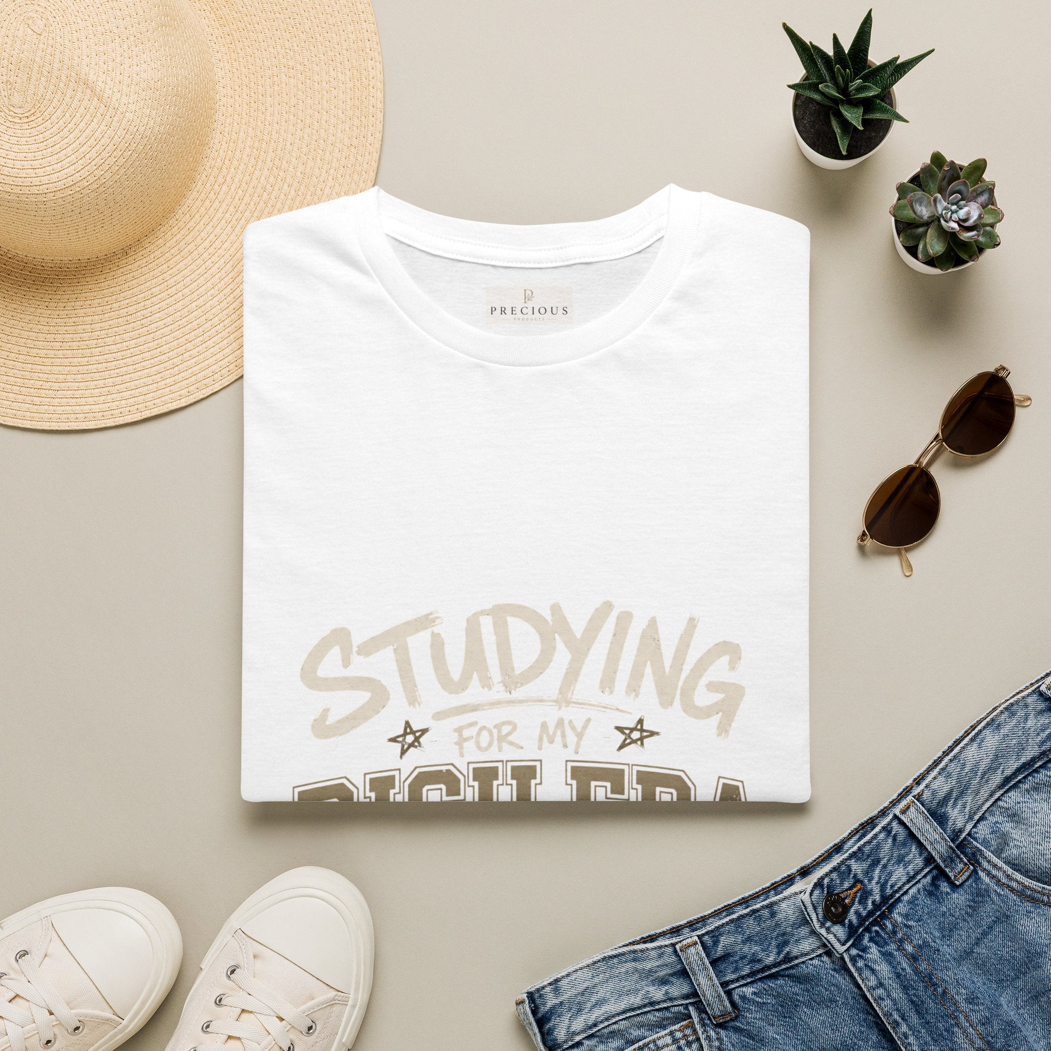 Personalized "Studying For My Rich Era", "Fear Less Do More" comfortable unisex T-Shirt