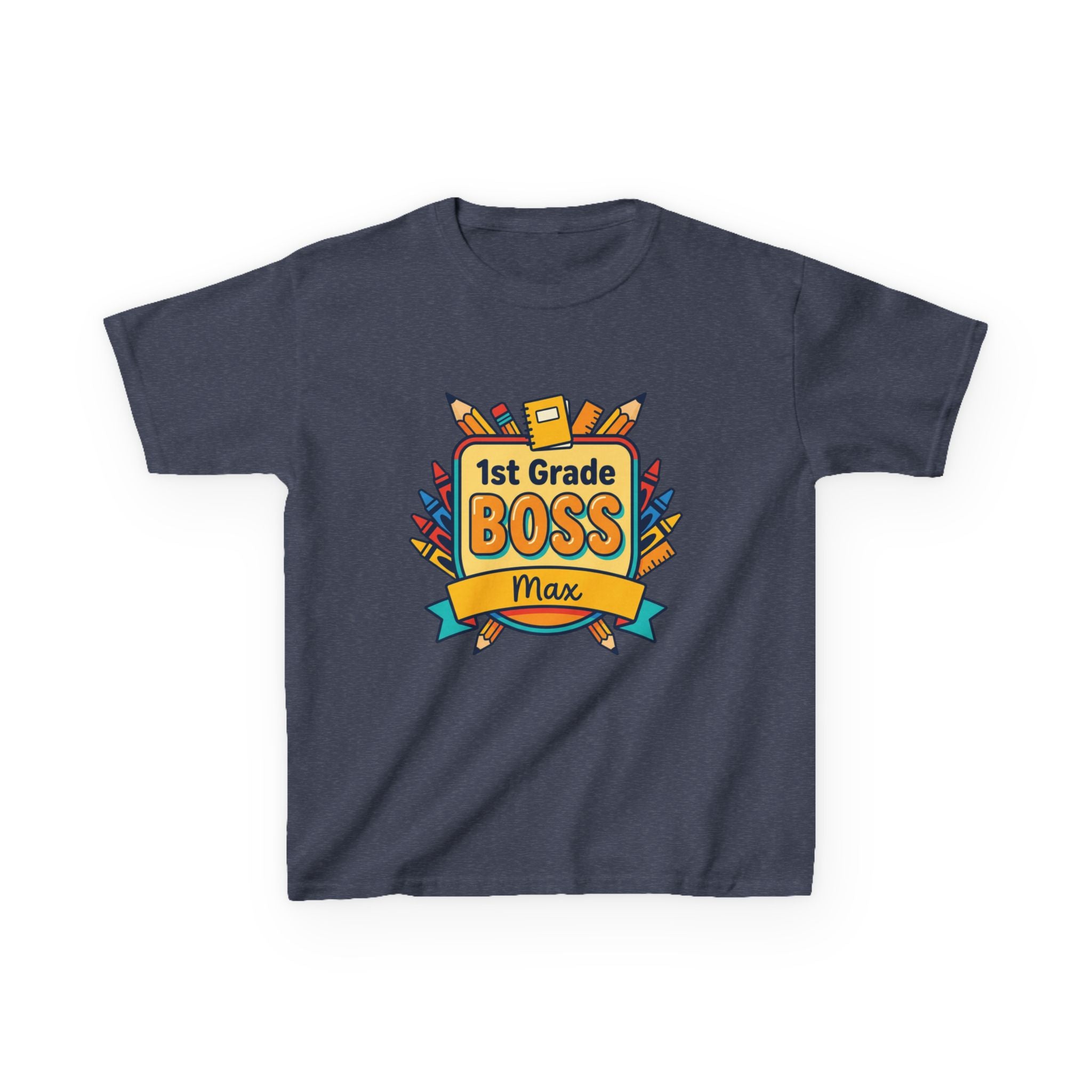 Kids Tee —  Back to School "BOSS" Personalized : "Learning Today, Leading Tomorrow"
