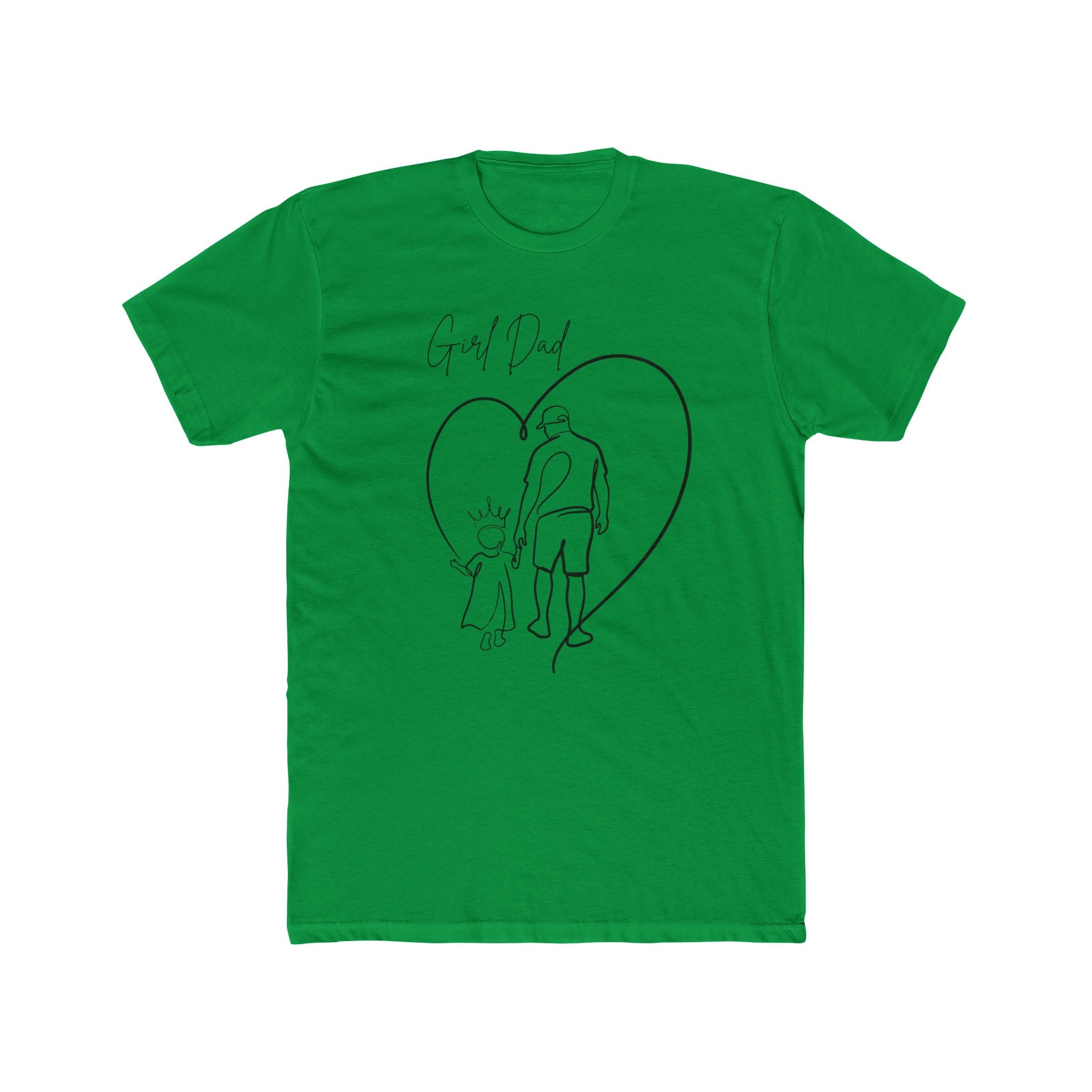 T-Shirt — Girl Dad Line Art Tee (Father & Daughter Heart Design)