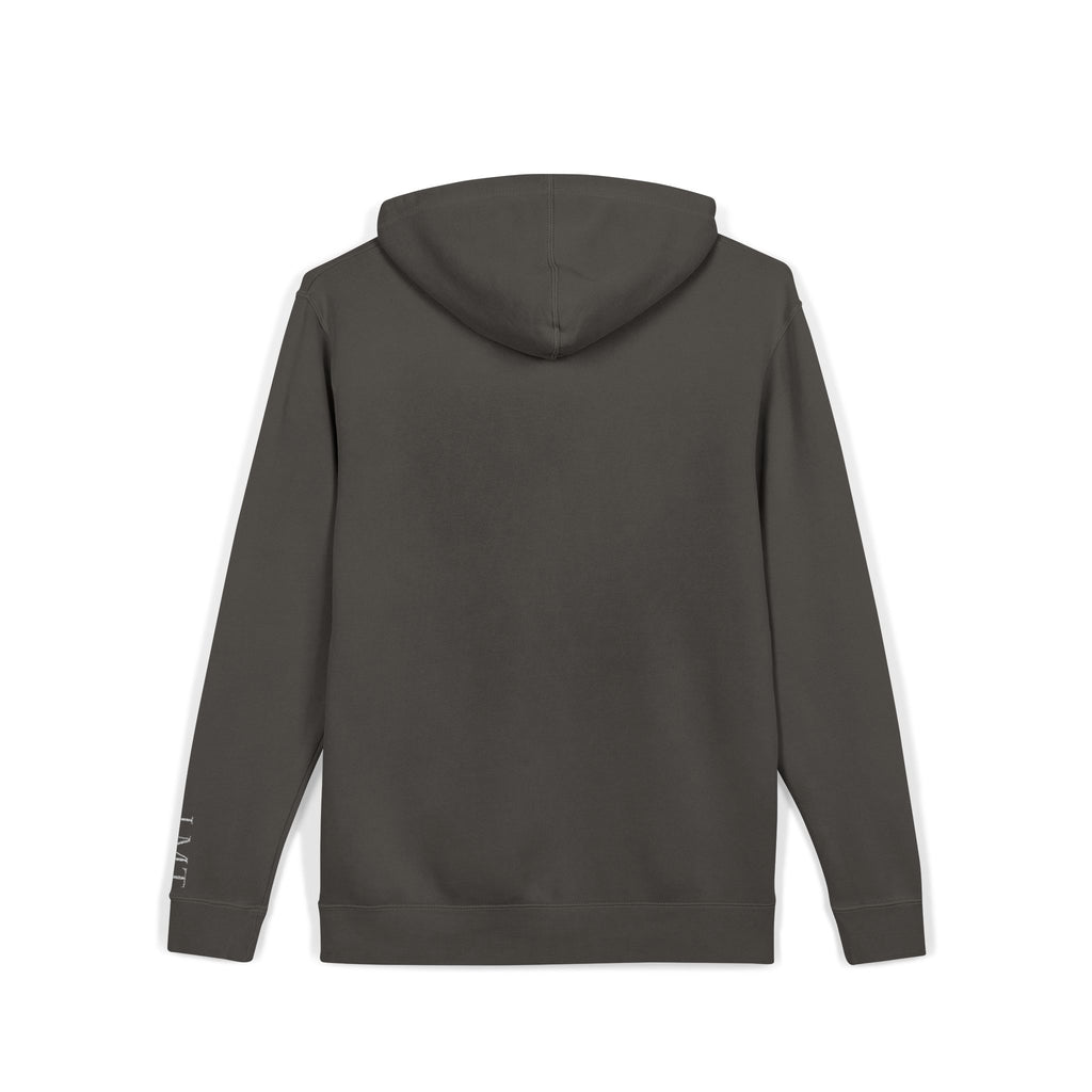 Personalized "Expresso Yourself" Sleeve Pigment-Dyed Hoodie with Coffee Crest Logo — Vintage Cozy Streetwear