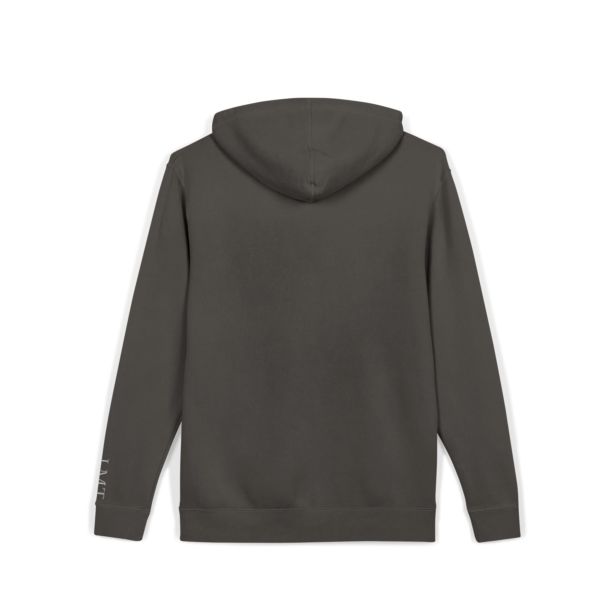 Personalized "Expresso Yourself" Sleeve Pigment-Dyed Hoodie with Coffee Crest Logo — Vintage Cozy Streetwear
