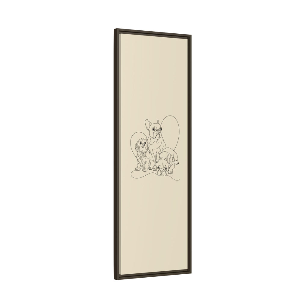 Frenchie Matte Canvas, Framed (Multi-color)