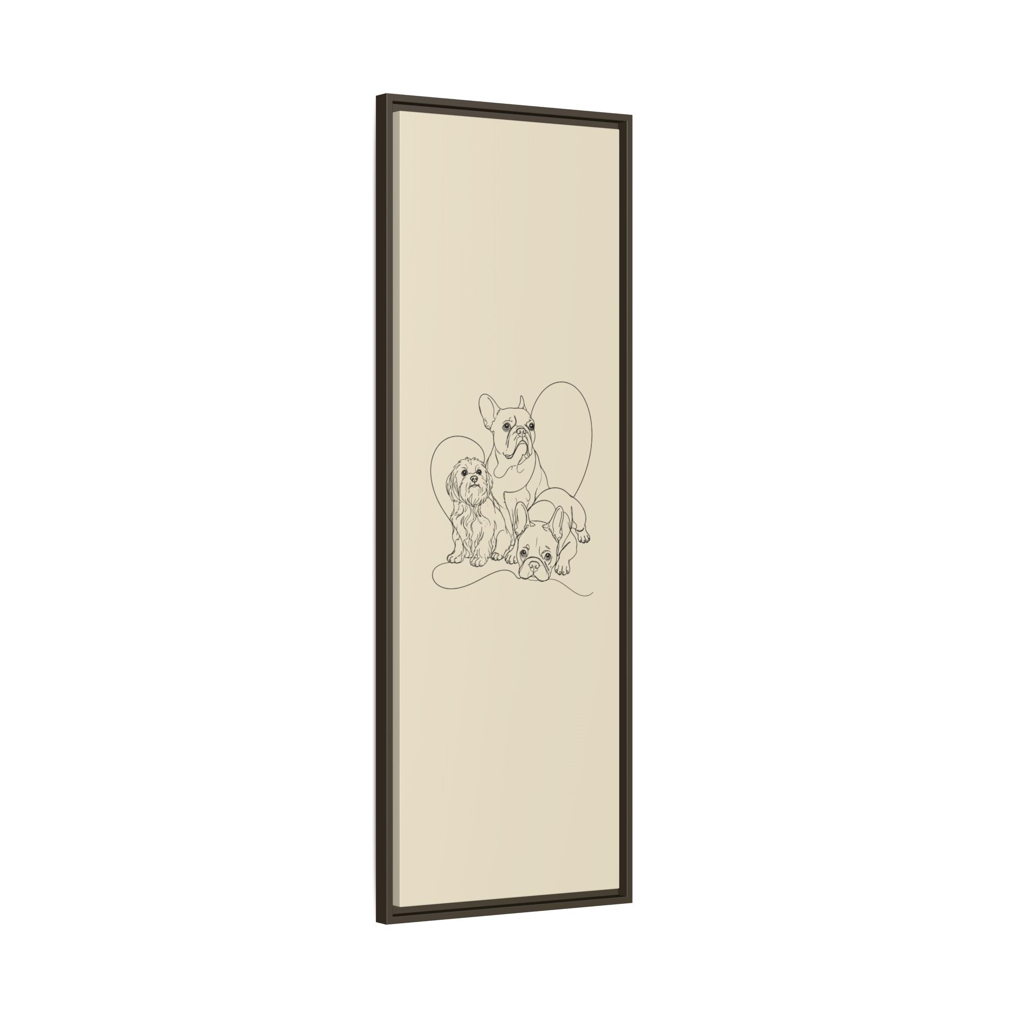 Frenchie Matte Canvas, Framed (Multi-color)