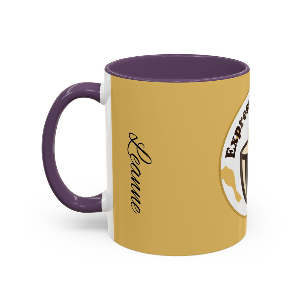 Personalized Espresso Yourself Accent Coffee Mug - Funny Coffee Lover Gift (11/15oz)
