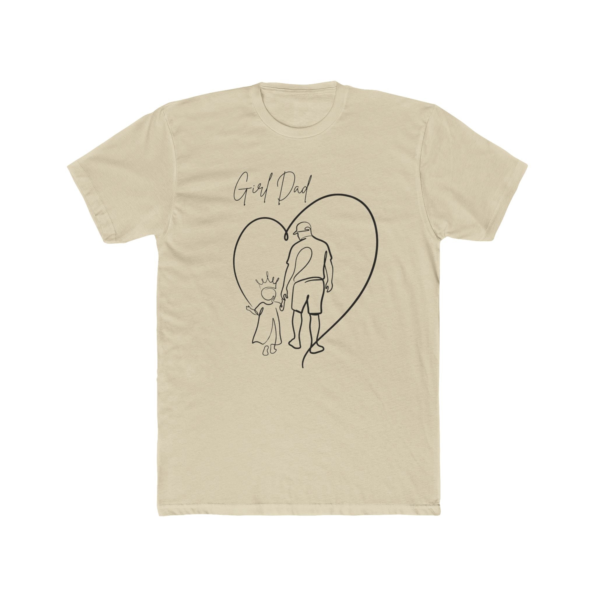 T-Shirt — Girl Dad Line Art Tee (Father & Daughter Heart Design)