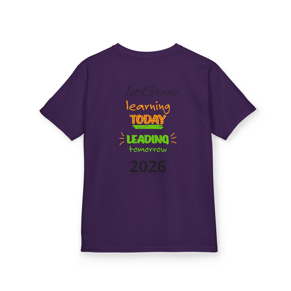Kids 'Boss' Personalized T‑Shirt — Colorful Crayon Design (Custom Name)