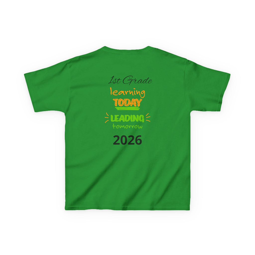 Kids 'Boss' Personalized T‑Shirt — Colorful Crayon Design (Custom Name)