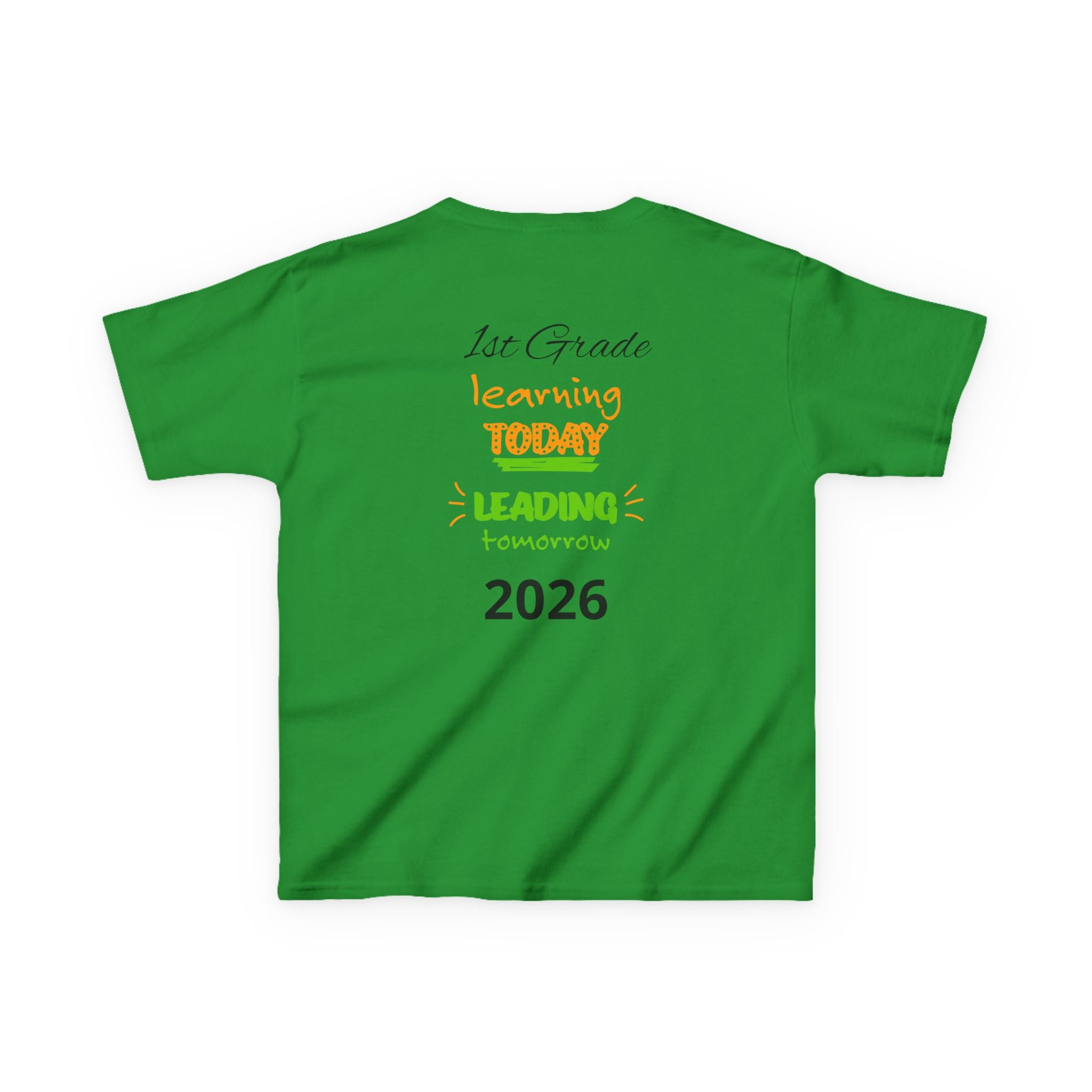 Kids 'Boss' Personalized T‑Shirt — Colorful Crayon Design (Custom Name)