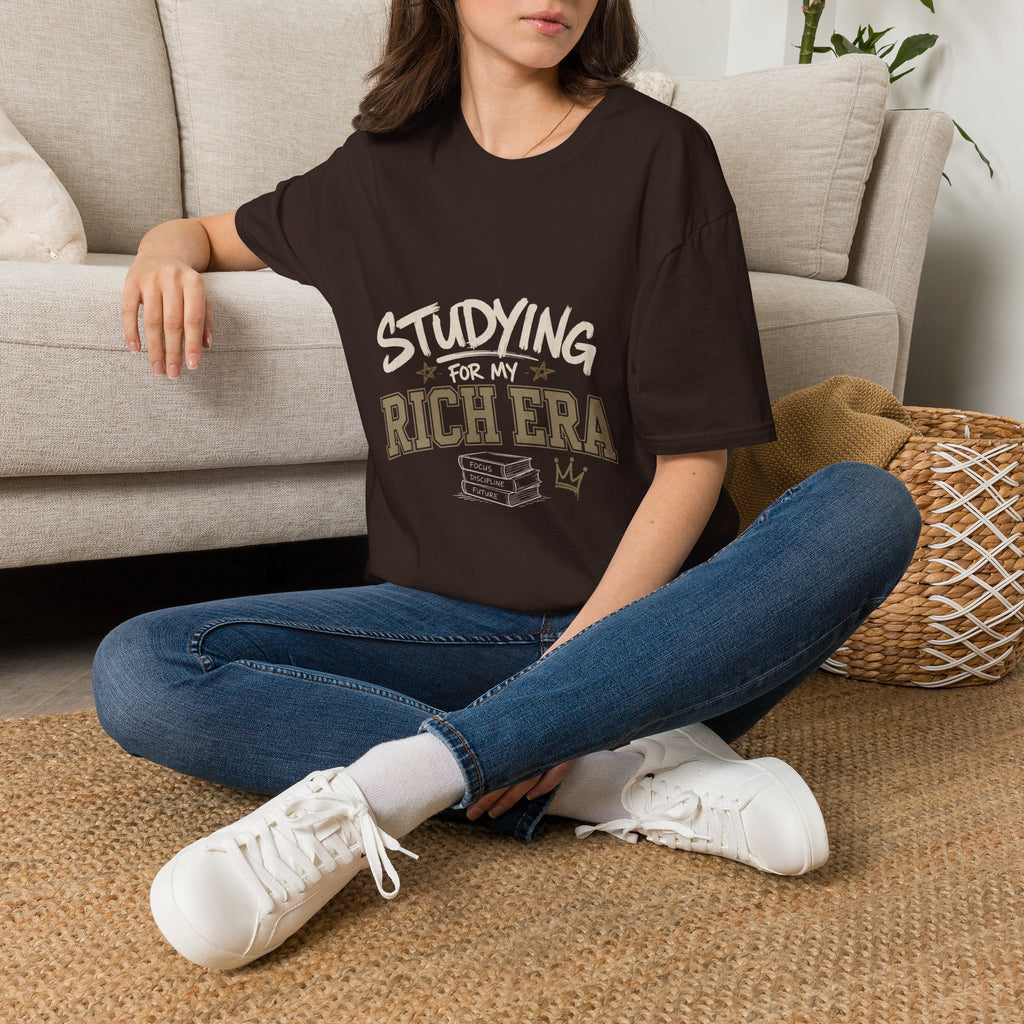 Personalized "Studying For My Rich Era", "Fear Less Do More" comfortable unisex T-Shirt