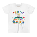 First Day of School Personalized Youth Tee — "Let's Make It Awesome!" Backname Personalizable (David 2026)