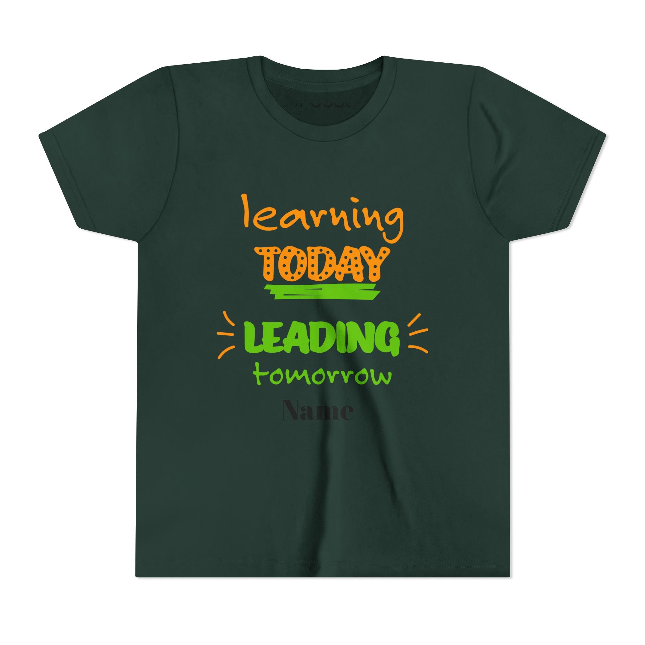 Personalized Youth Tee - Learning Today Leading Tomorrow