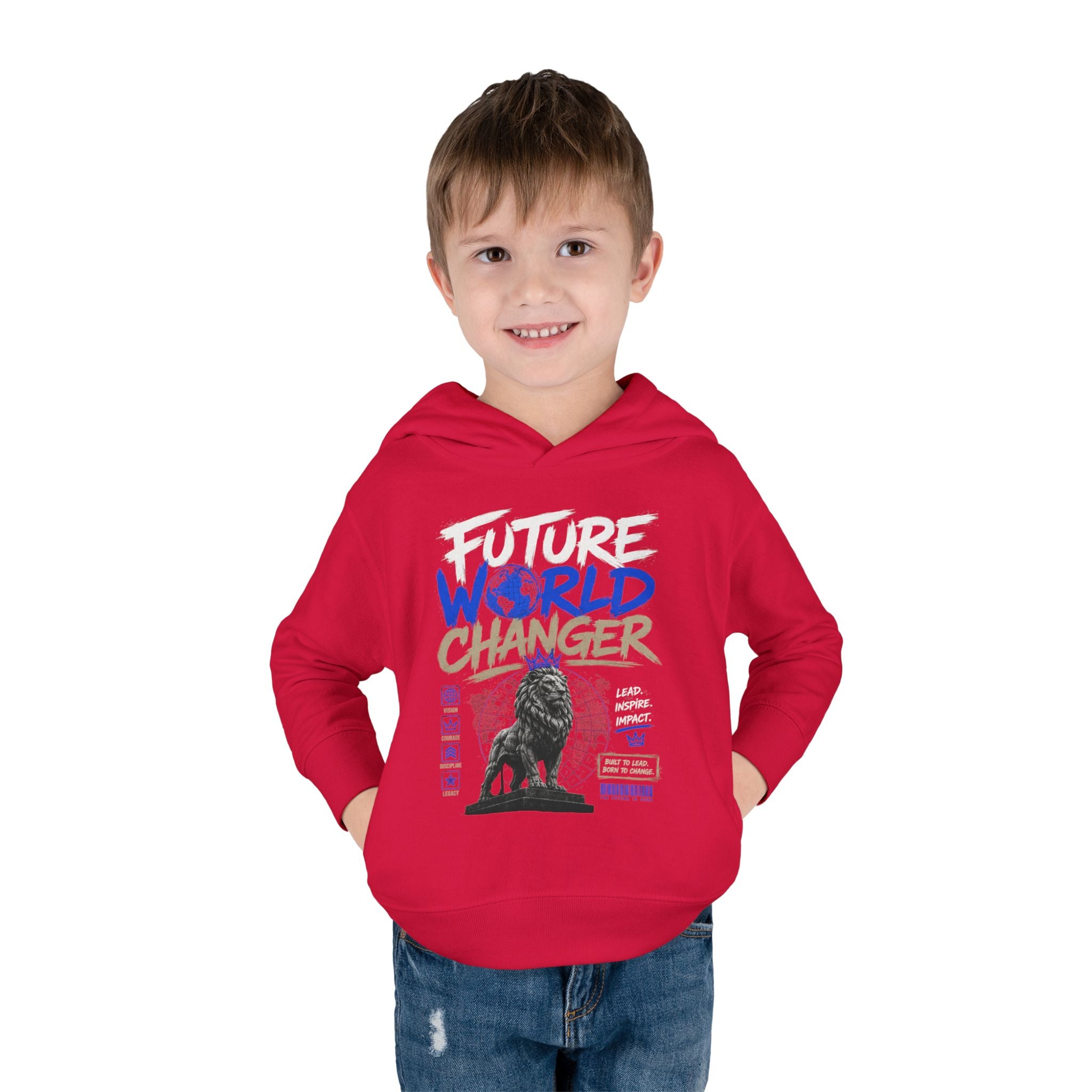 Toddler Hoodie — "Future World Changer" Lion Pullover
