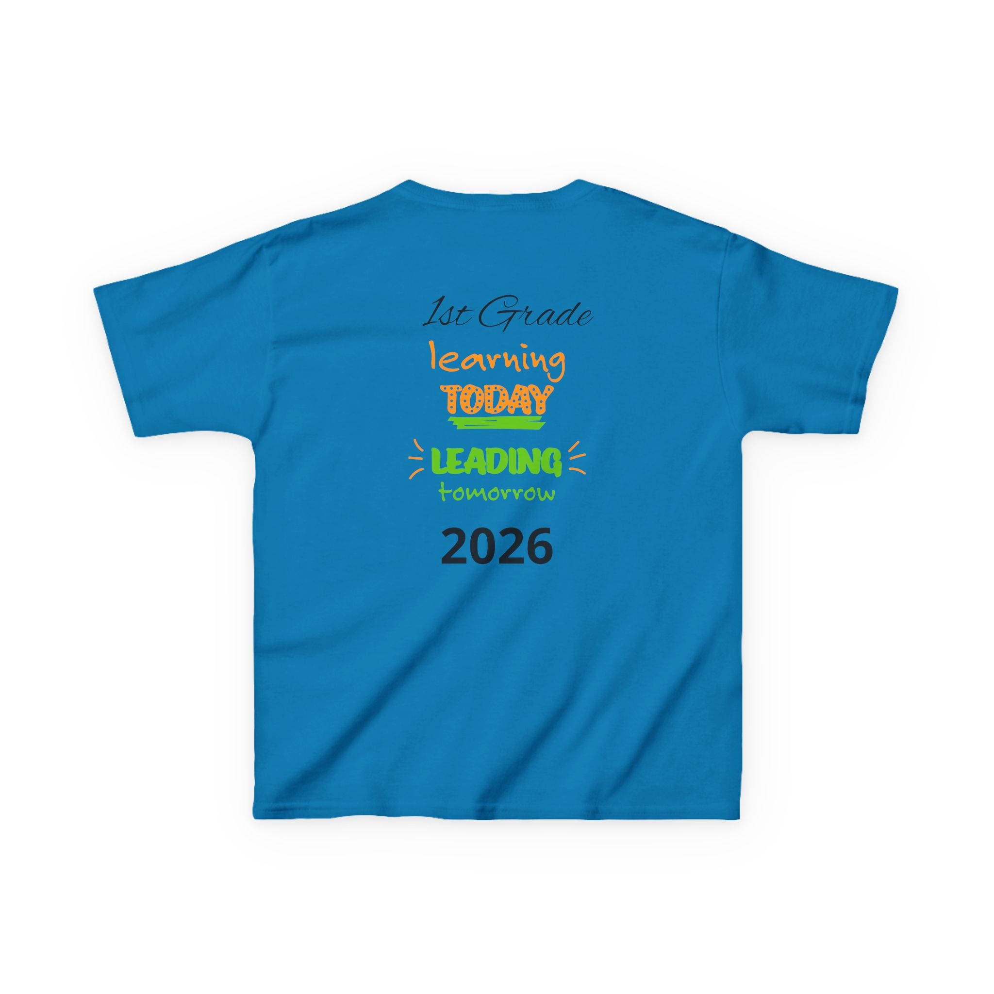 Kids 'Boss' Personalized T‑Shirt — Colorful Crayon Design (Custom Name)