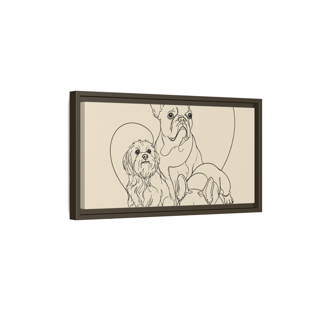 Frenchie Matte Canvas, Framed (Multi-color)